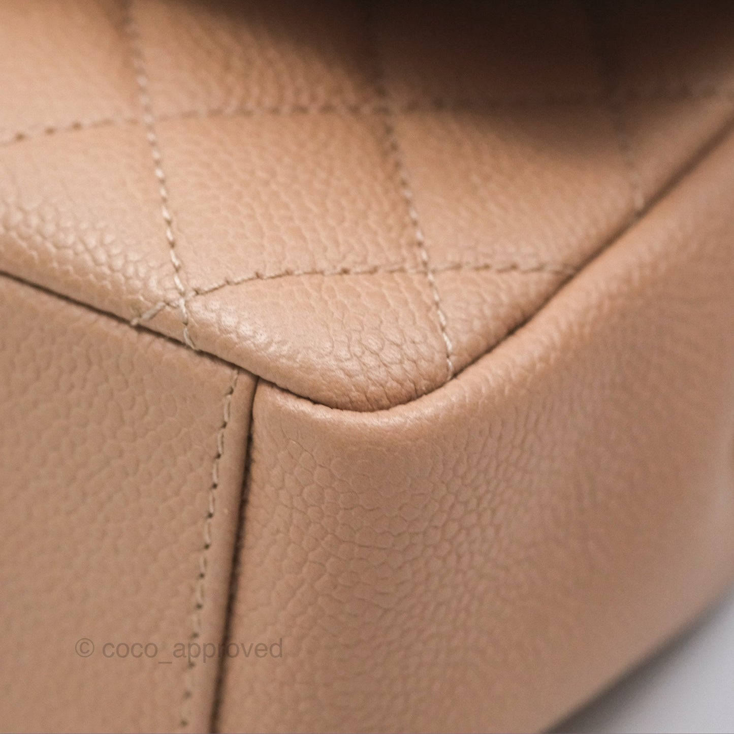 Chanel Quilted Medium CC Filigree Flap Beige Black Caviar