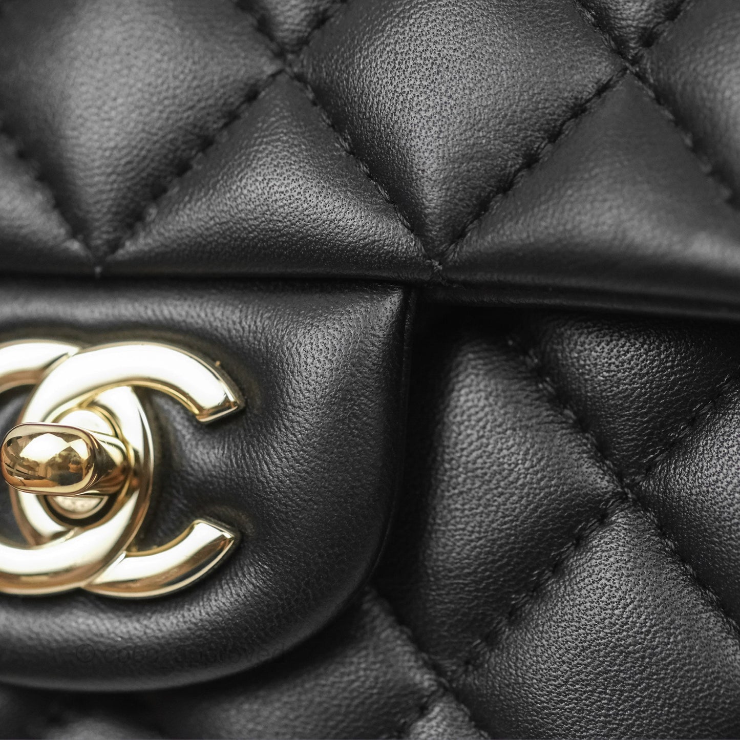 Chanel Top Handle Mini Rectangular Flap Bag Black Lambskin Gold Hardware