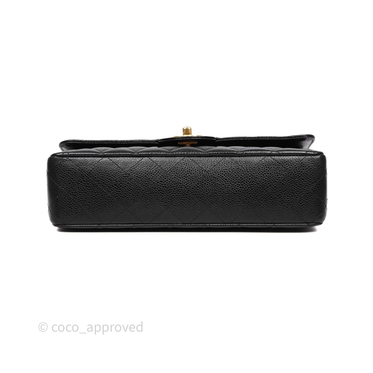 Chanel Classic M/L Medium Flap Quilted Black Caviar Gold Hardware
