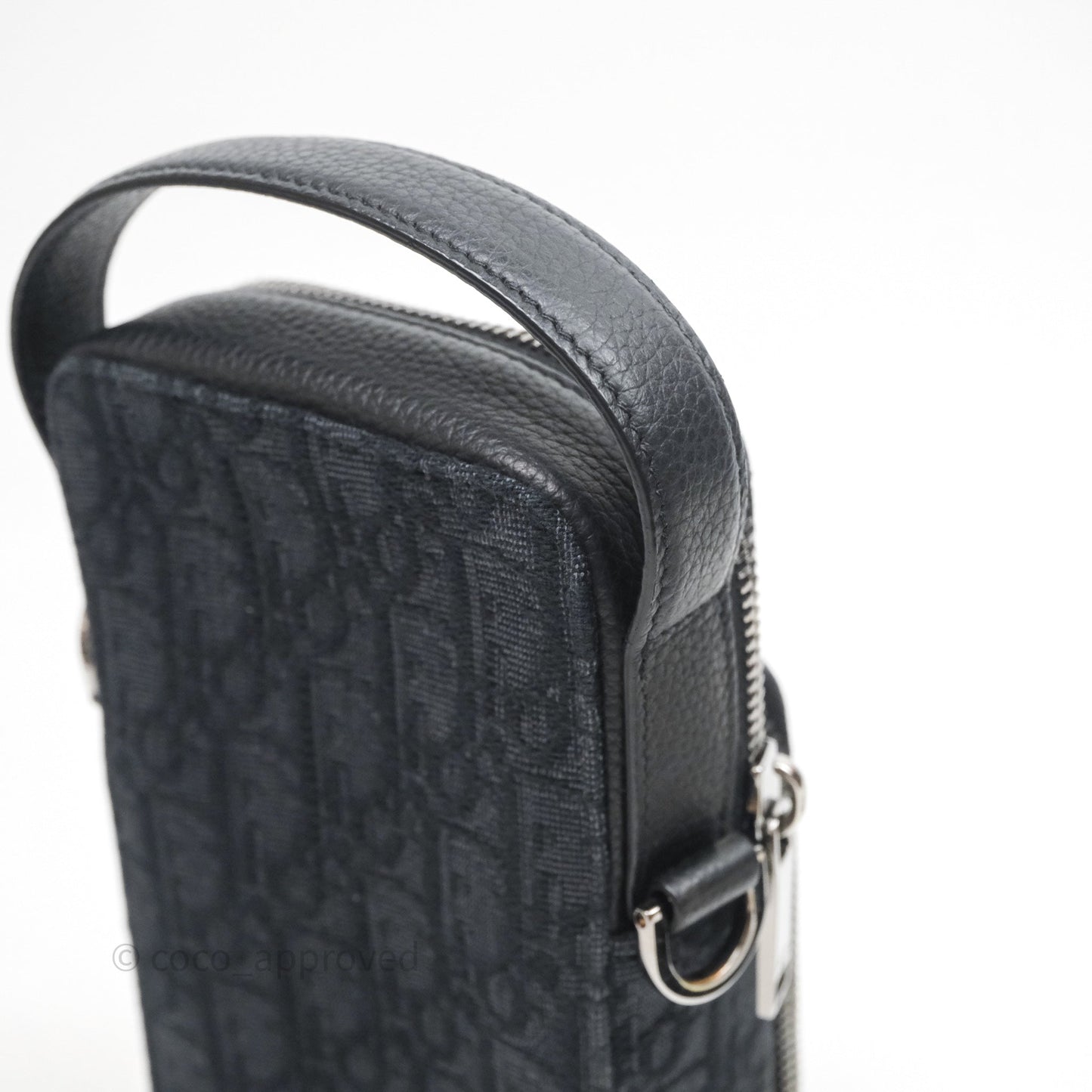 Christian Dior Men's Crossbody Bag Black Oblique Canvas