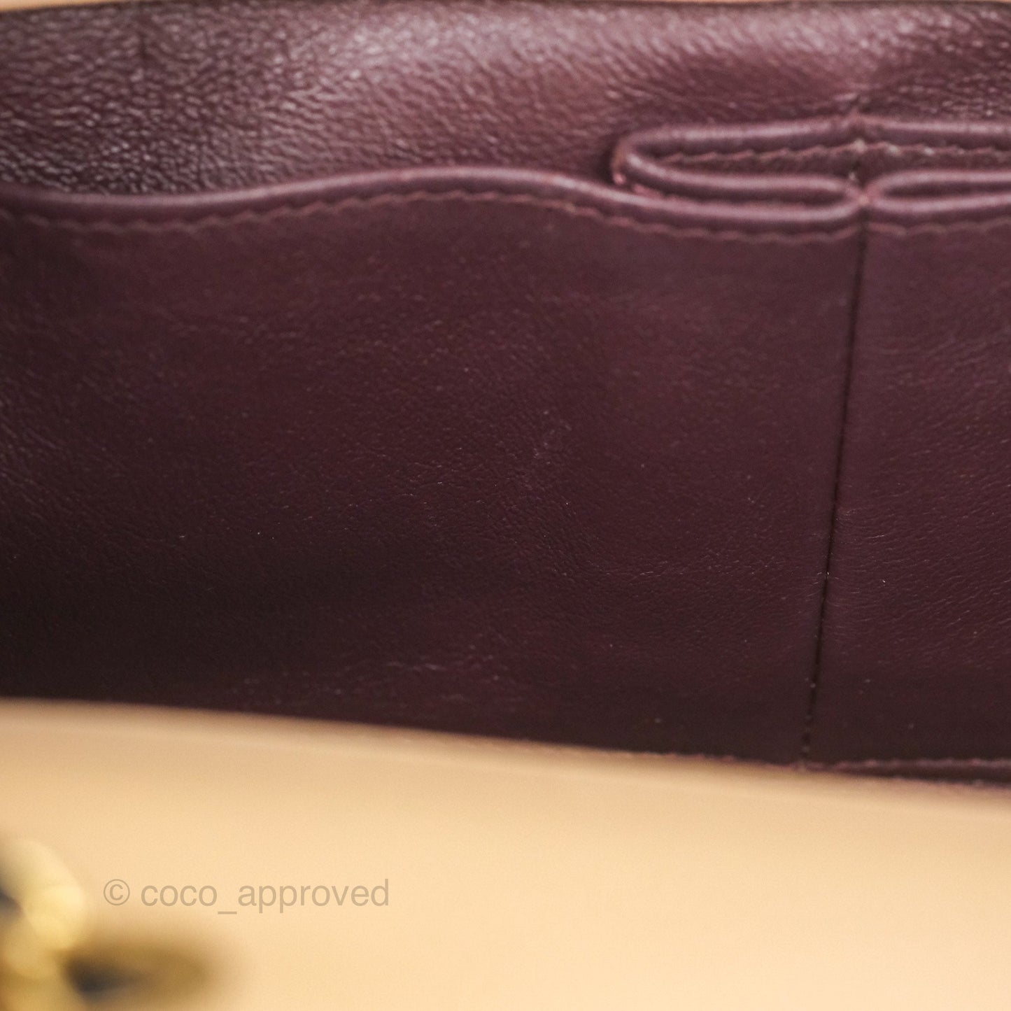 Chanel Small CC Filigree Flap Quilted Beige Black Caviar