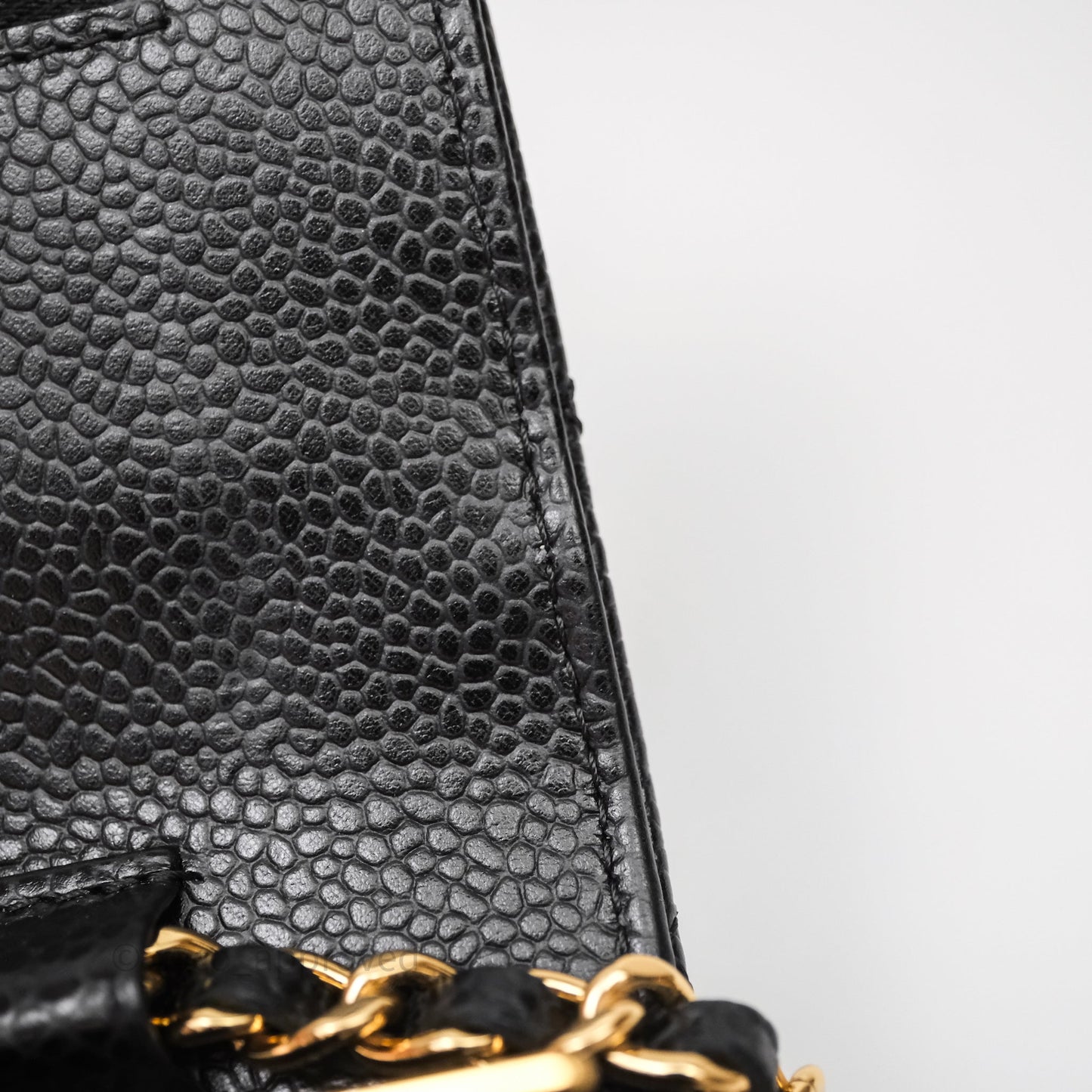 Chanel Quilted WOC Black Caviar Gold Hardware