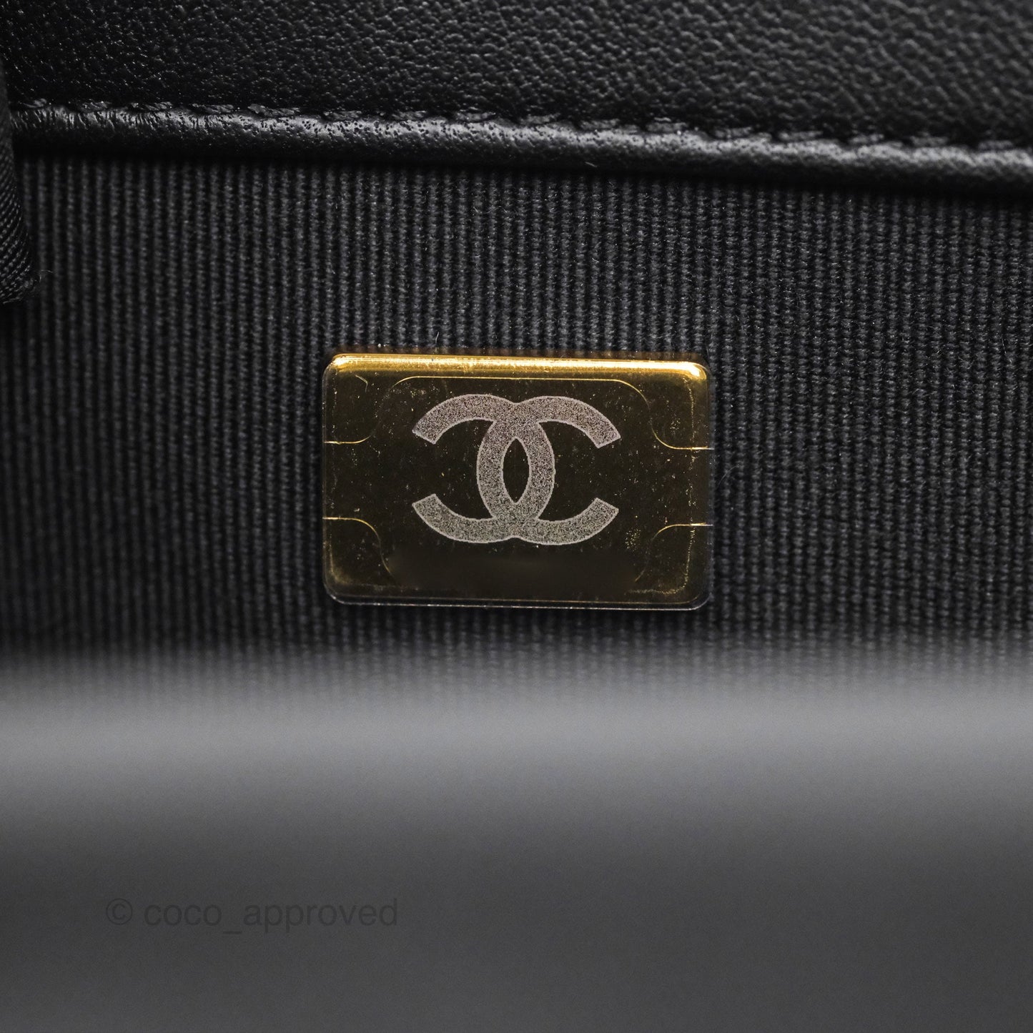 Chanel Pearl Crush Mini Rectangular Grid Black White Tweed Aged Gold Hardware