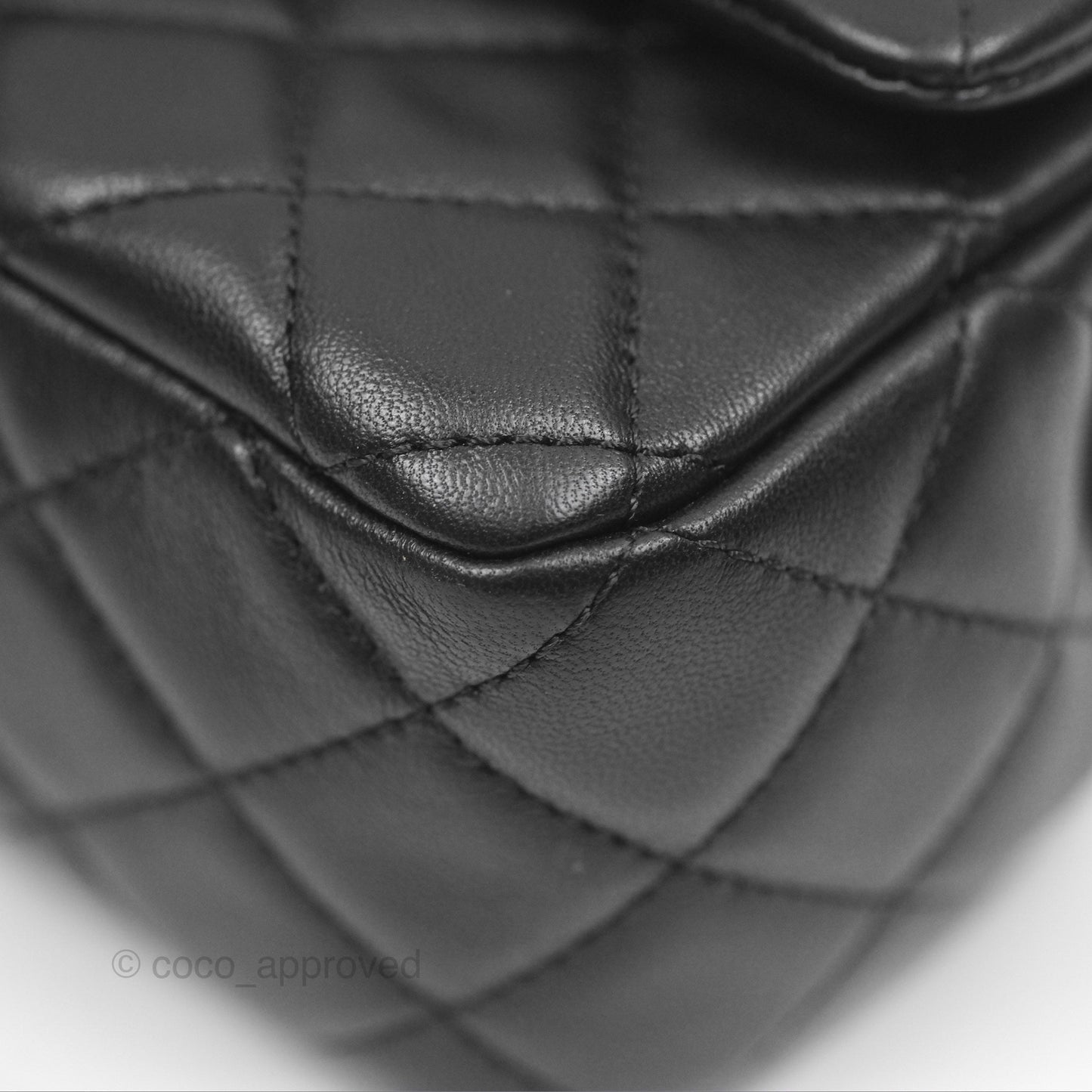 Chanel Pearl Crush Mini Rectangular Quilted Black Lambskin Aged Gold Hardware