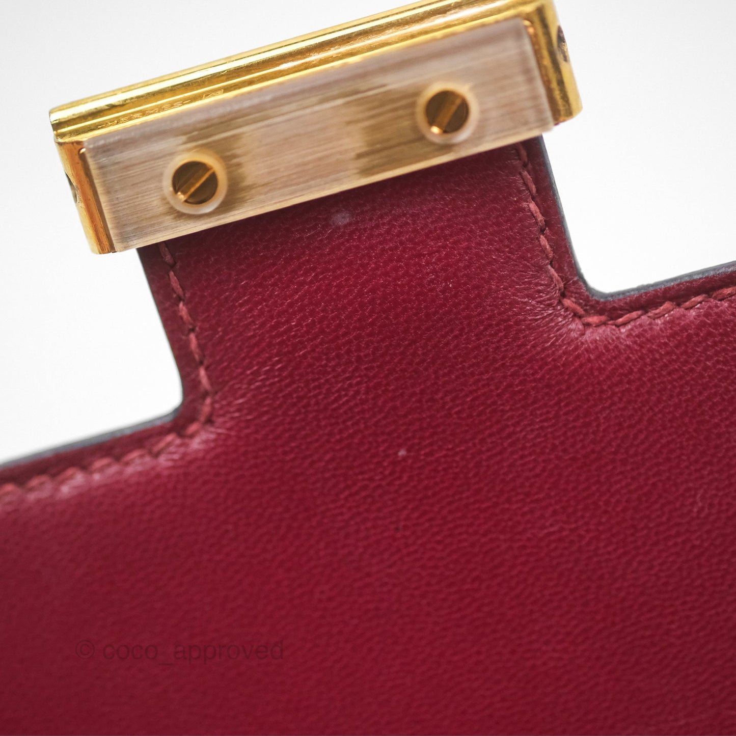 Hermès Constance Mini 18cm Rouge Grenat K1 Epsom Gold Hardware