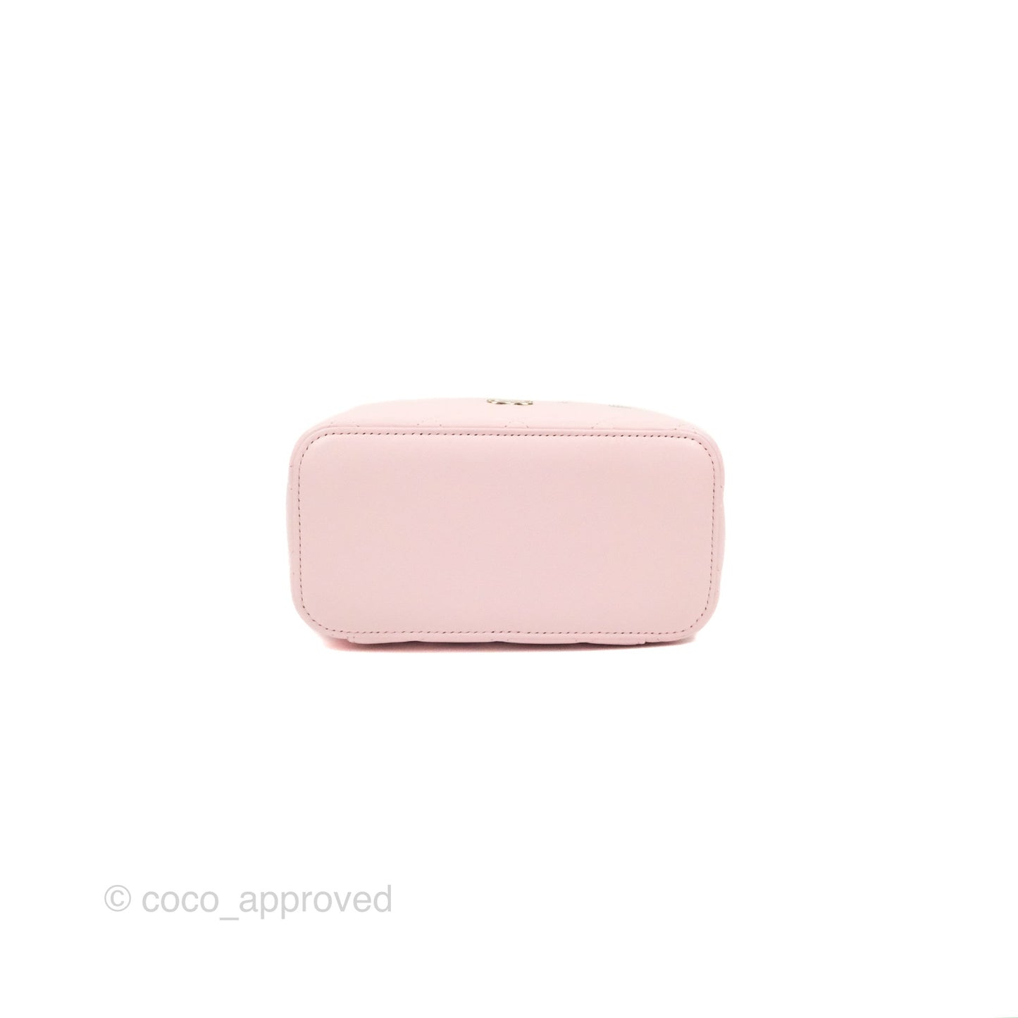 Chanel Vanity Rectangular Top Handle Pink Lambskin Gold Hardware