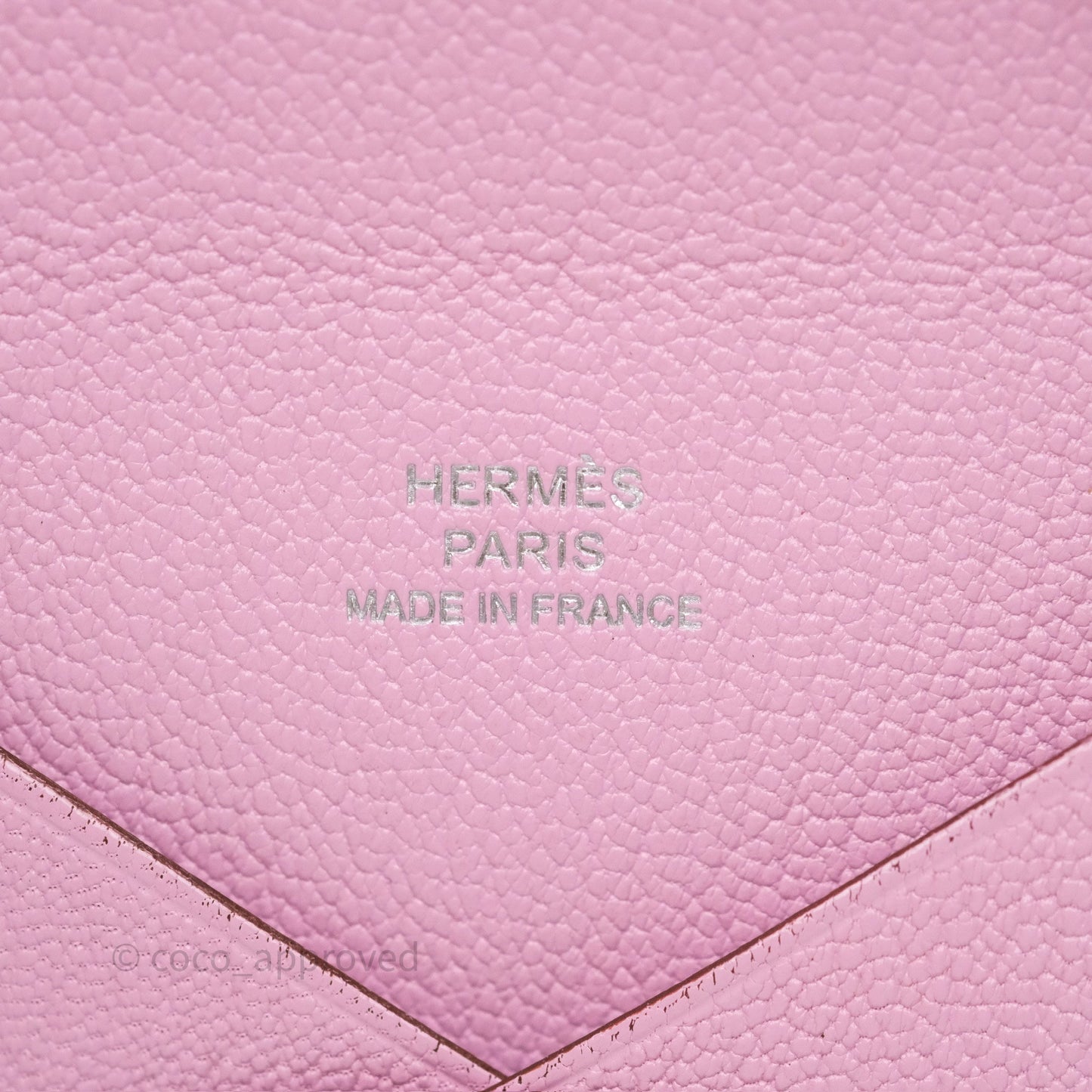 Hermès Calvi Card Holder Mauve Sylvestre Chèvre Mysore