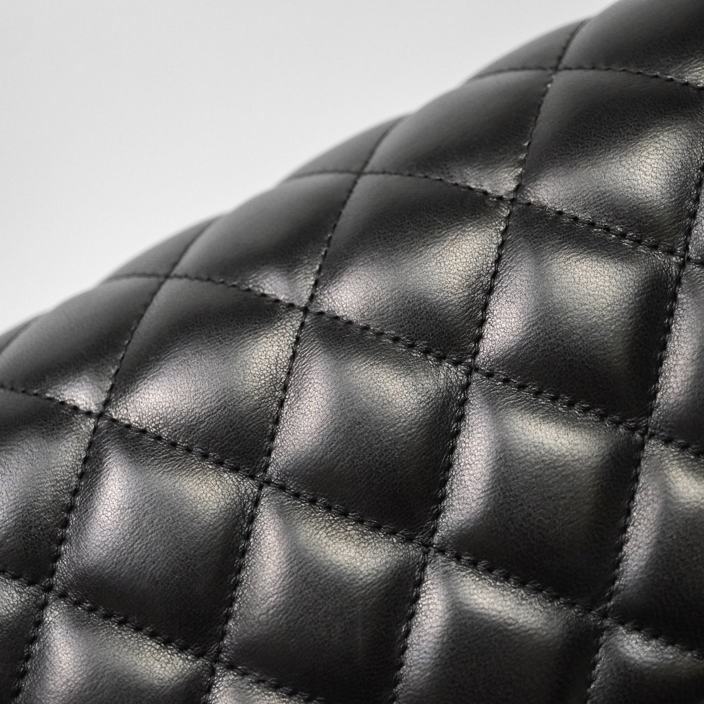 Chanel Jumbo Double Flap Quilted Black Lambskin Gold Hardware⁣⁣