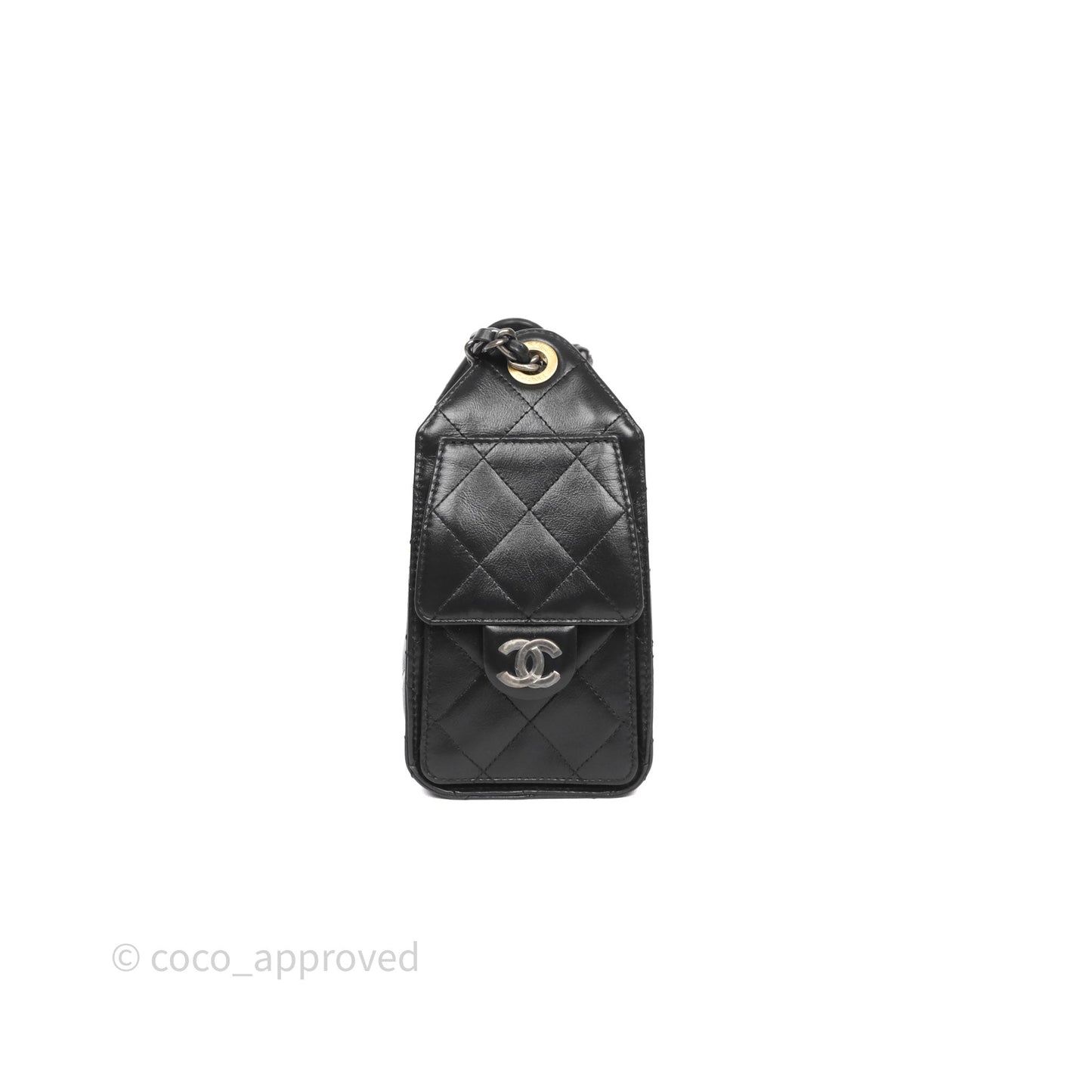 Chanel Mini 25 Black Bag Calfskin Mixed Hardware