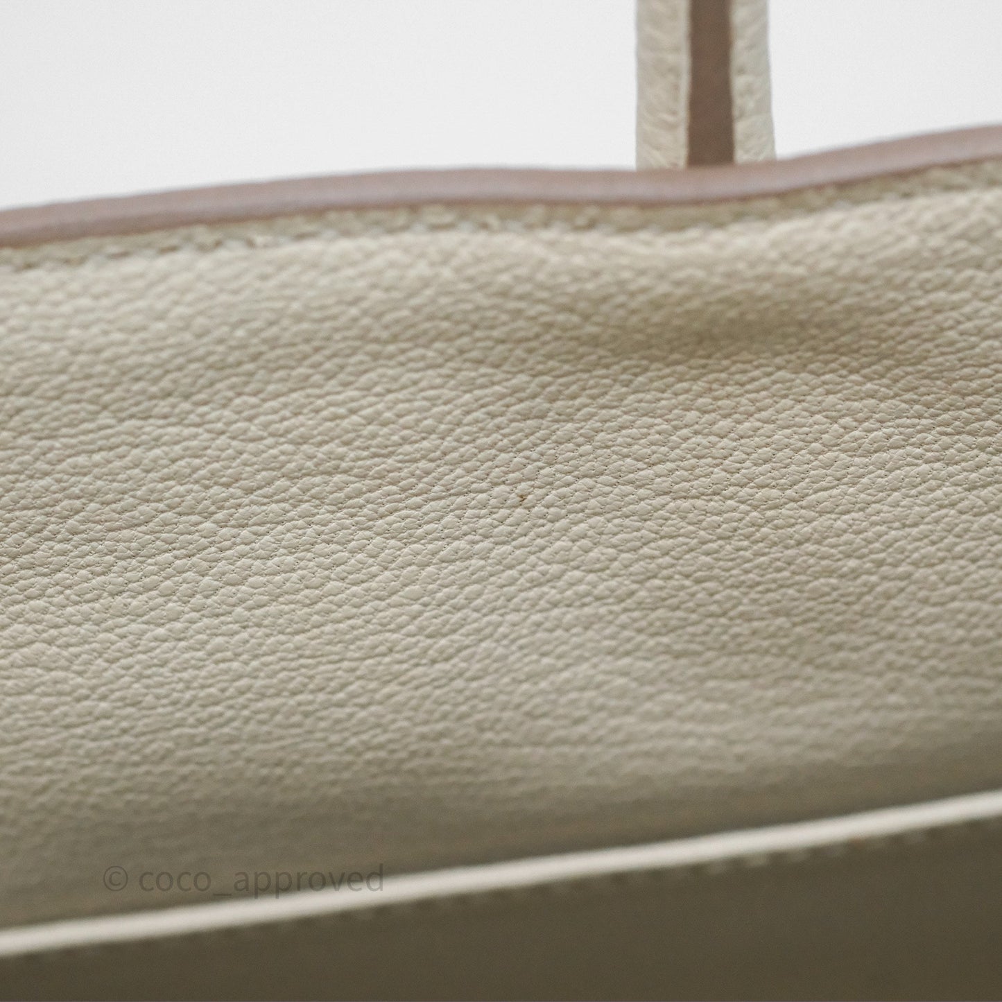 Hermès Birkin 25 Retourne Craie 10 Togo Gold Hardware