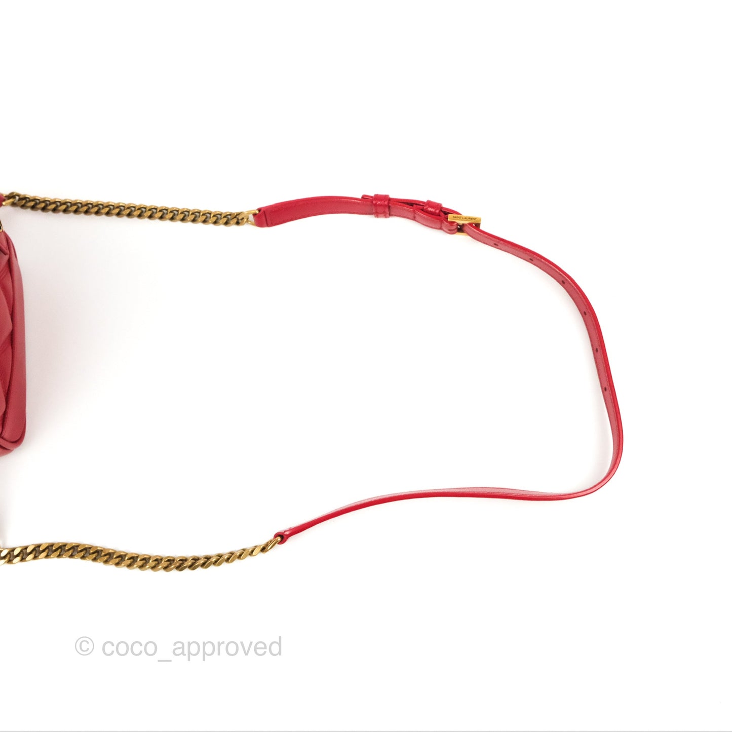 Saint Laurent 80's Vanity Bag Quilted Red Grained Calfskin