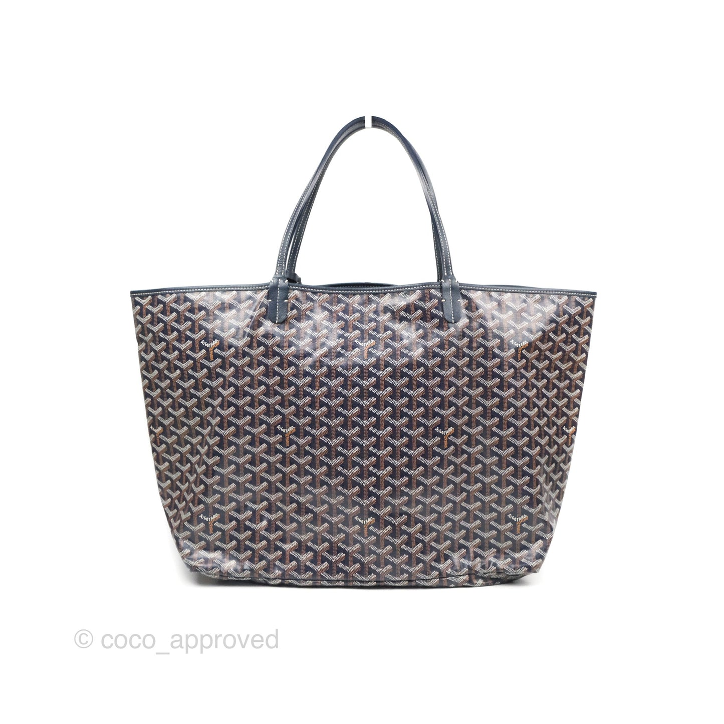 Goyard St. Louis Tote GM Navy/Tan