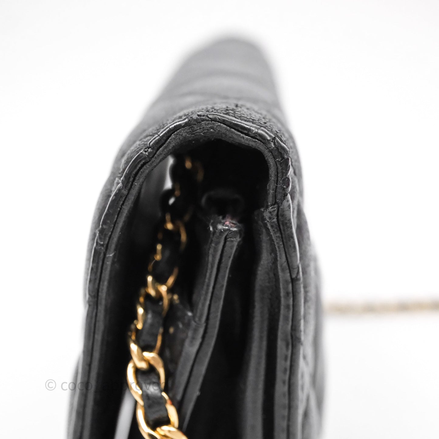 Chanel Classic WOC Wallet On Chain Quilted Black Lambskin Gold Hardware
