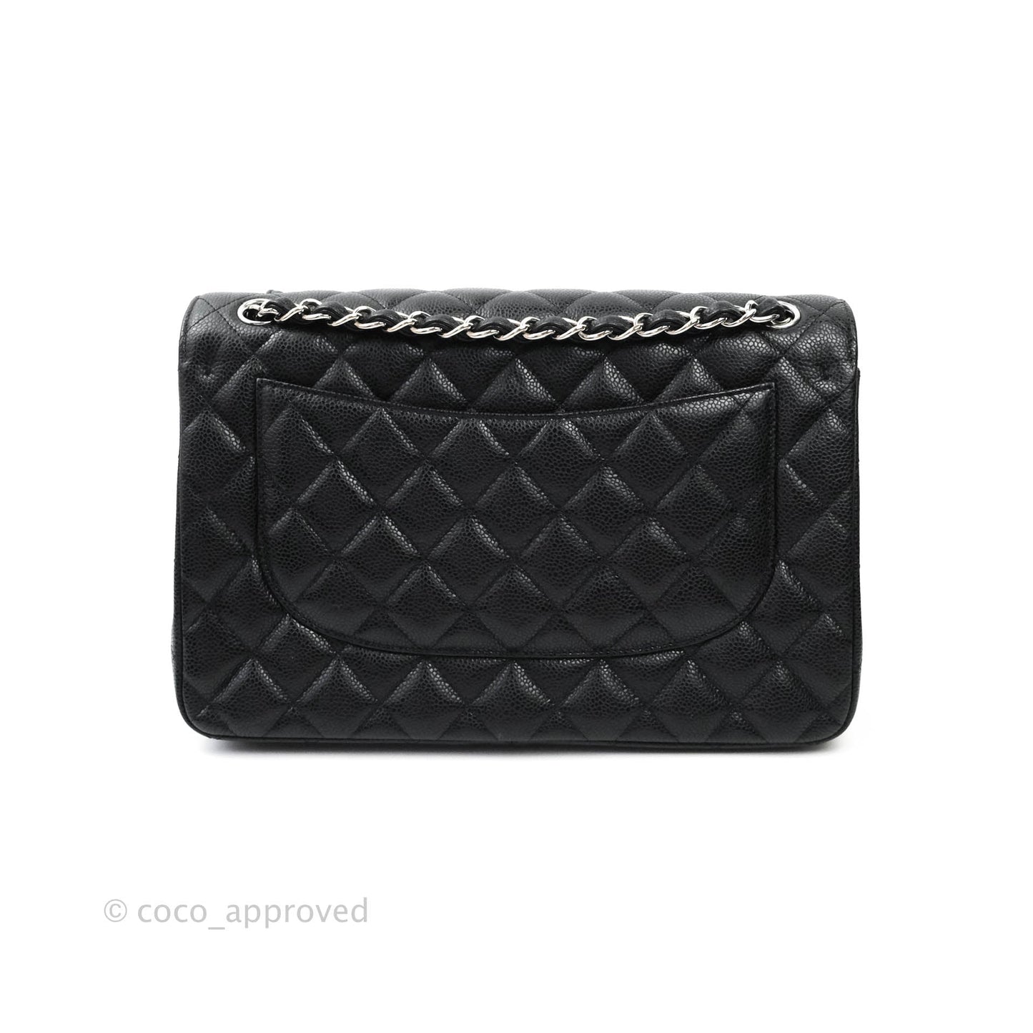Chanel Jumbo Double Flap Black Caviar Silver Hardware⁣⁣