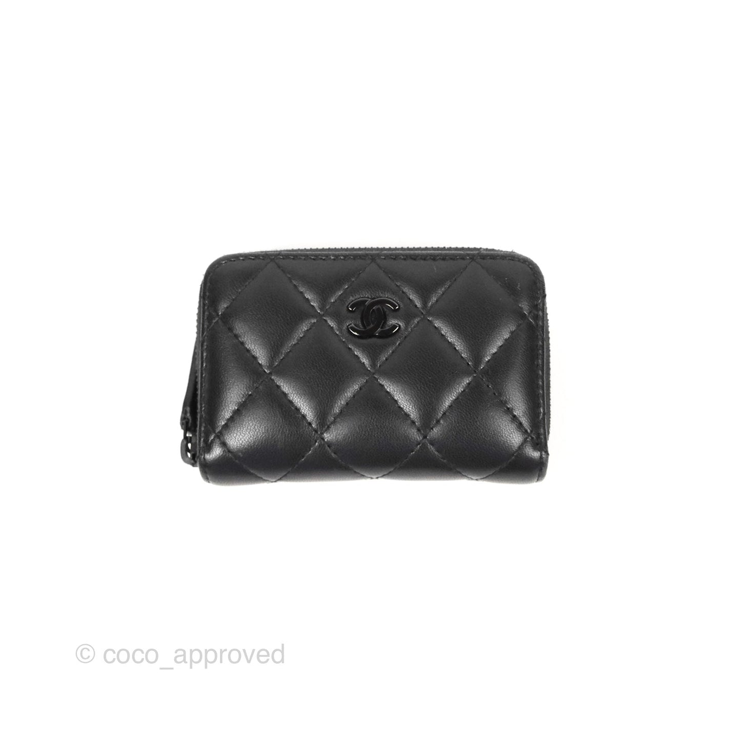 Chanel Classic Zipped Coin Purse So Black Lambskin