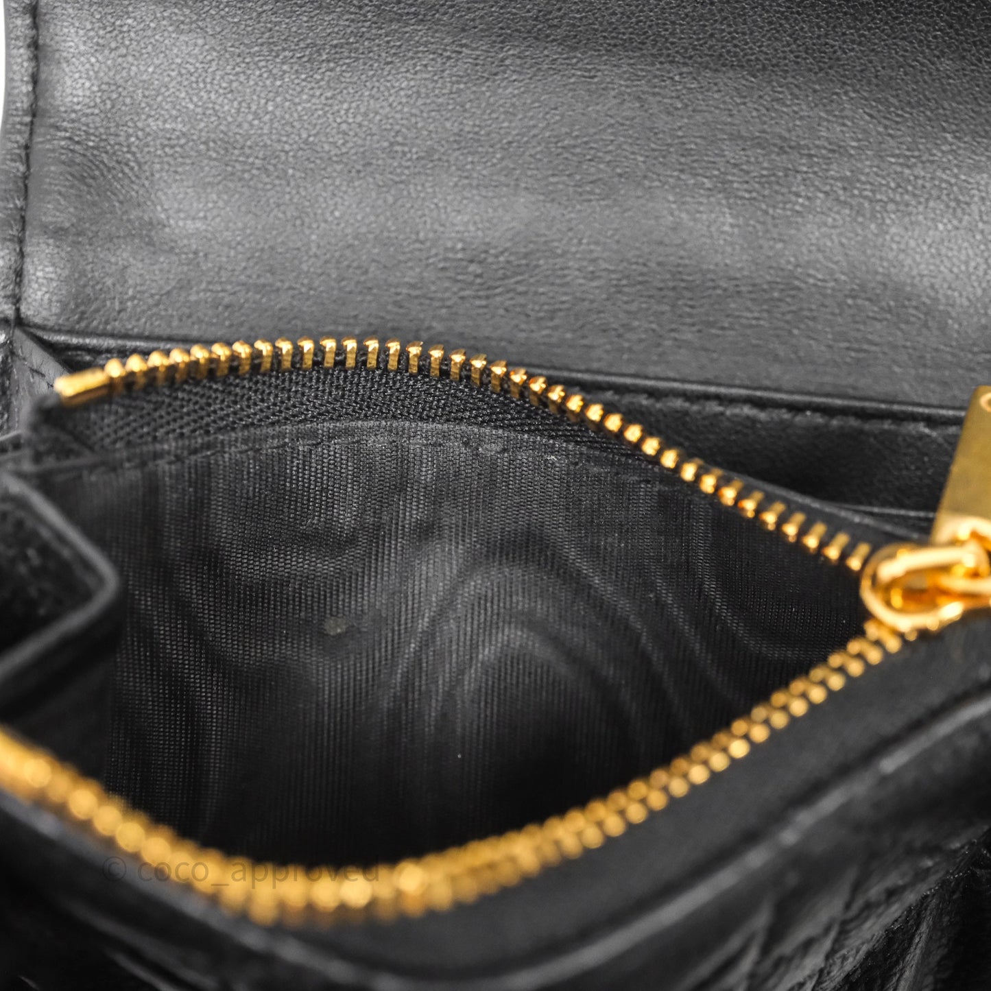 Dior Caro Glycine Wallet Black Supple Cannage Calfskin Gold Hardware