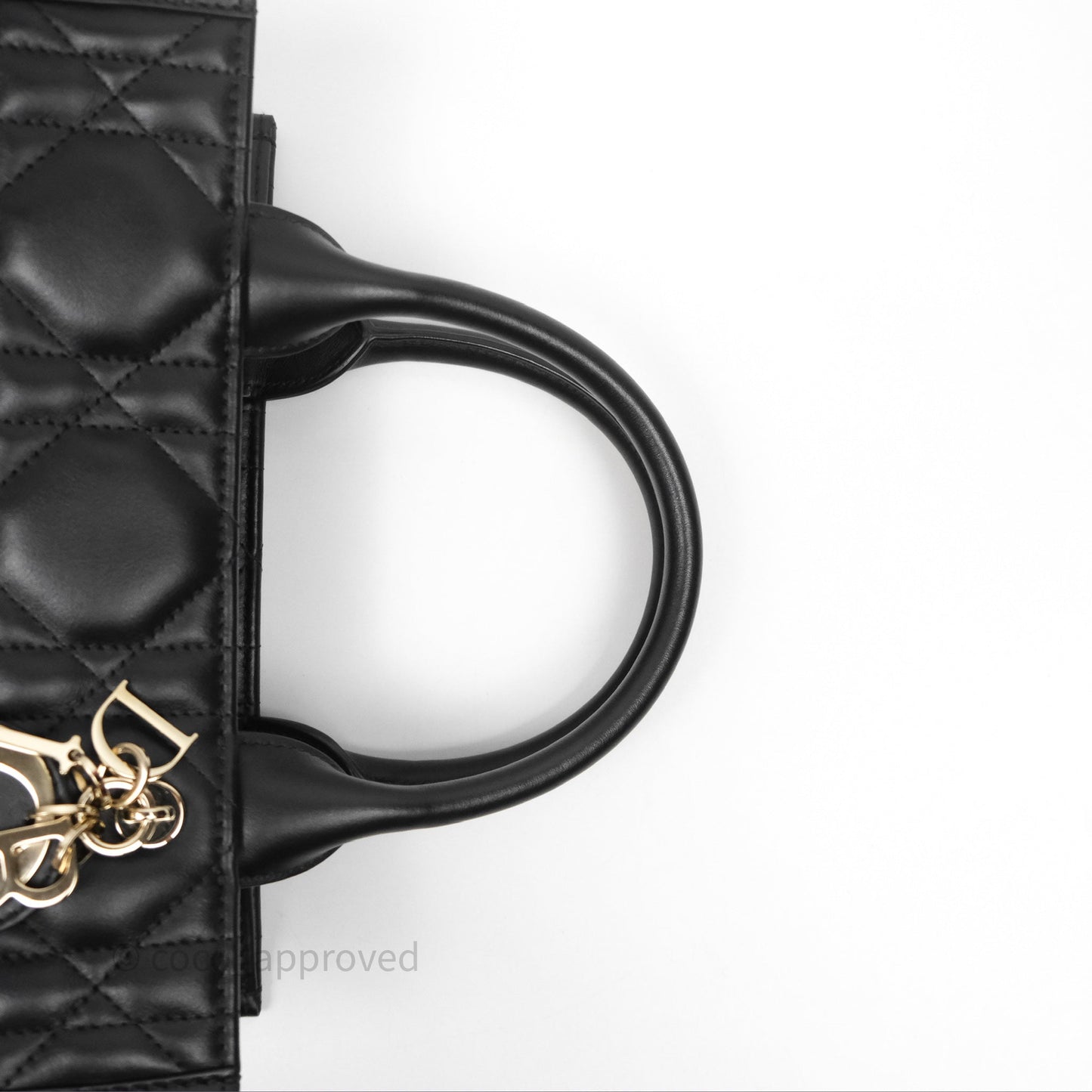 Christian Dior Small Dior Book Tote Black Macrocannage Calfskin Gold Hardware