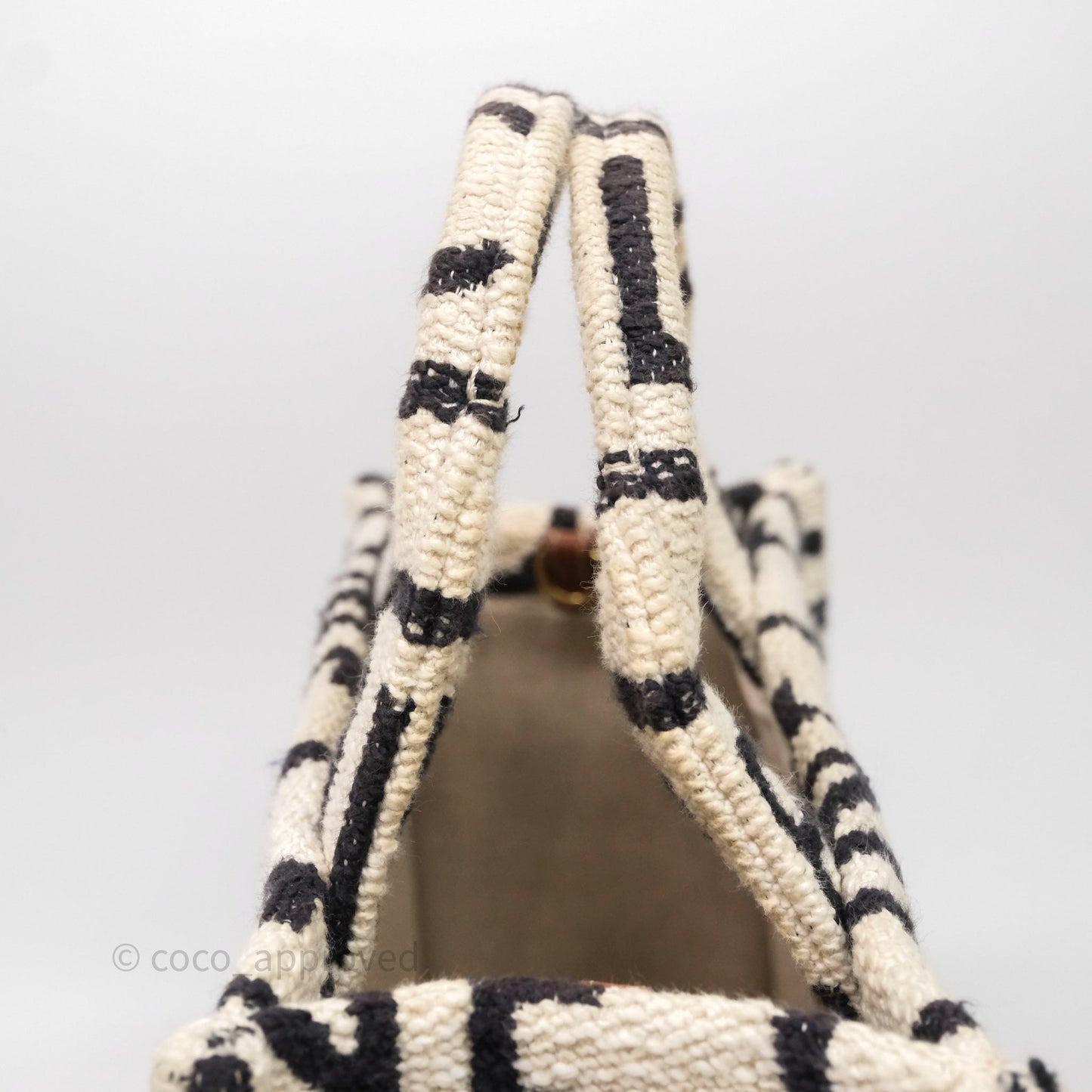 Celine Small Cabas Thais Textile with Celine All-Over White