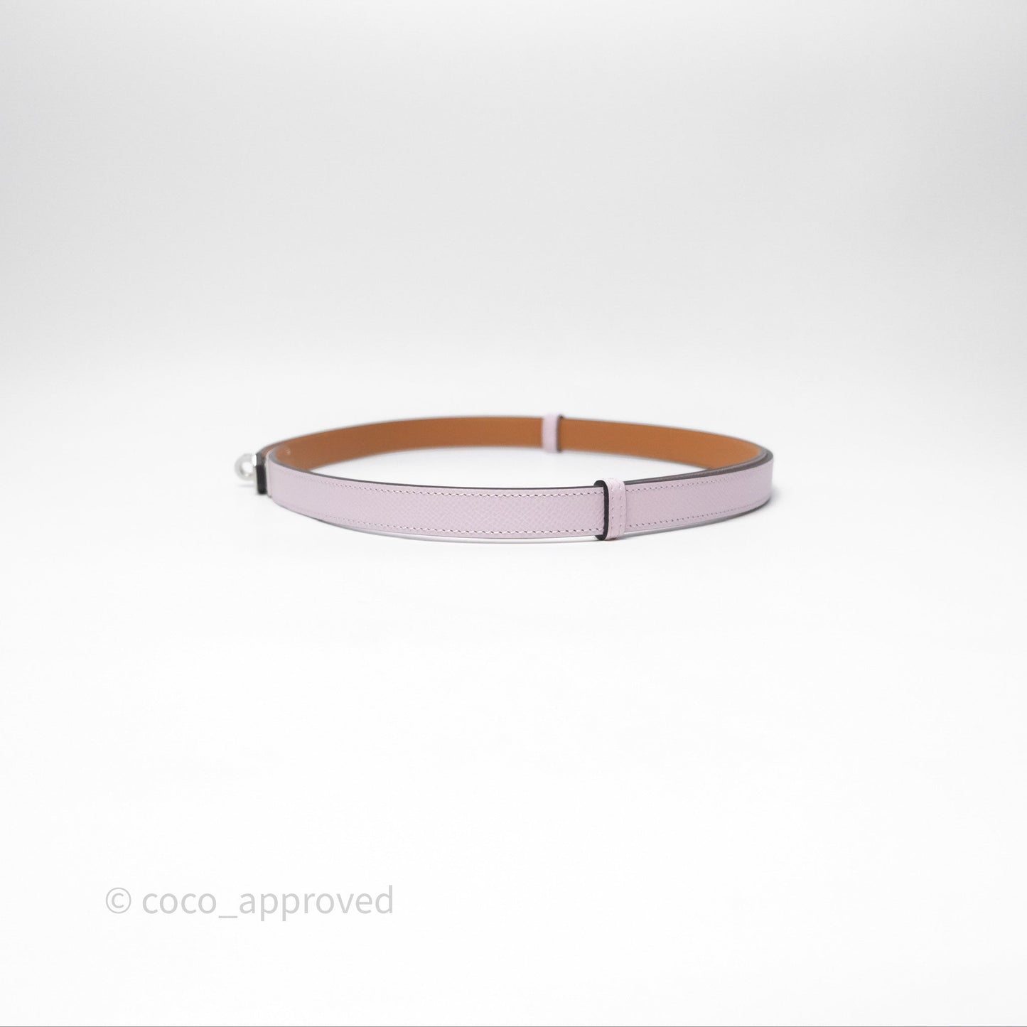 Hermès Epsom Kelly Pocket 18 Belt Mauve Pale 09 Palladium Hardware