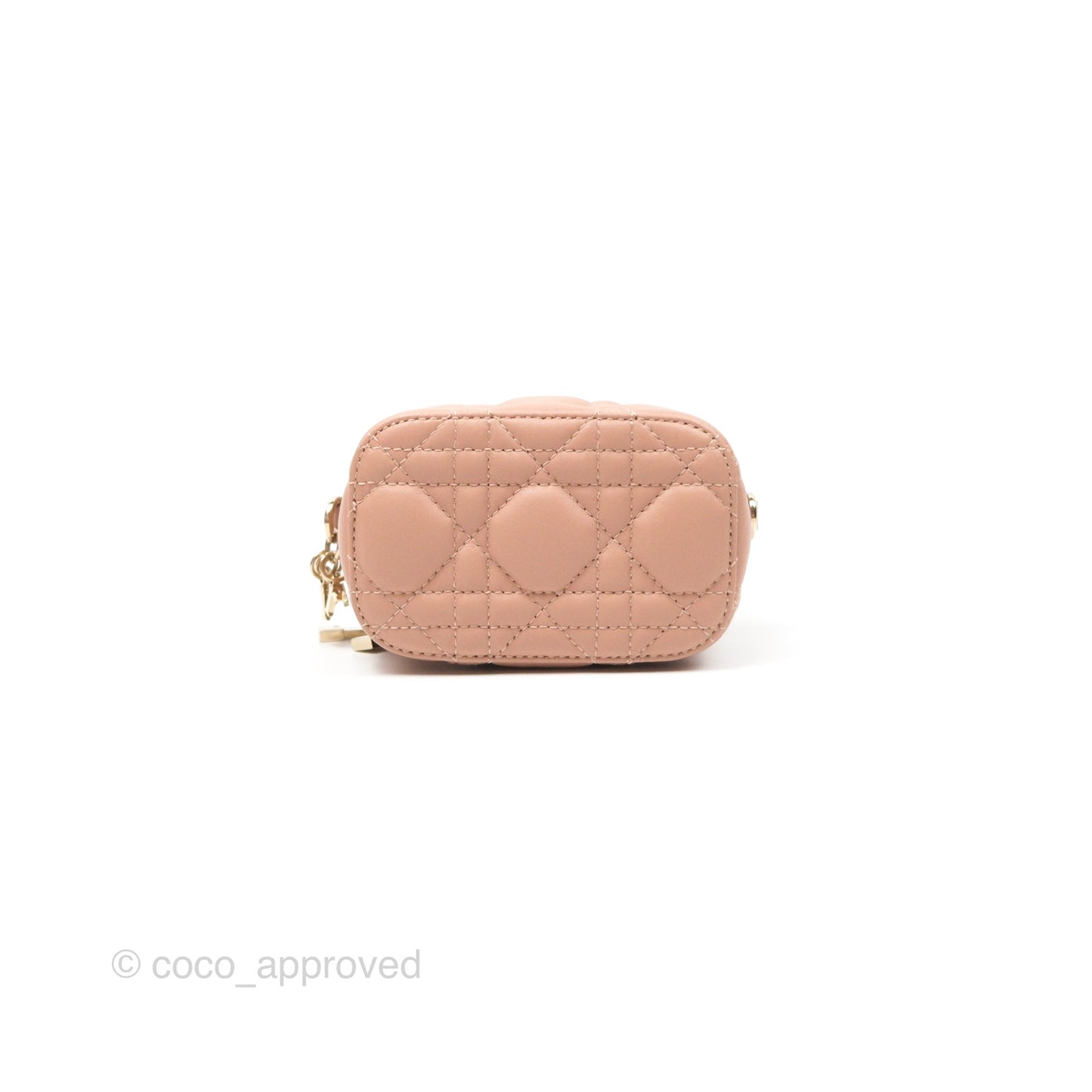 Christian Dior Micro Lady Dior Vanity Case Pink Cannage Lambskin