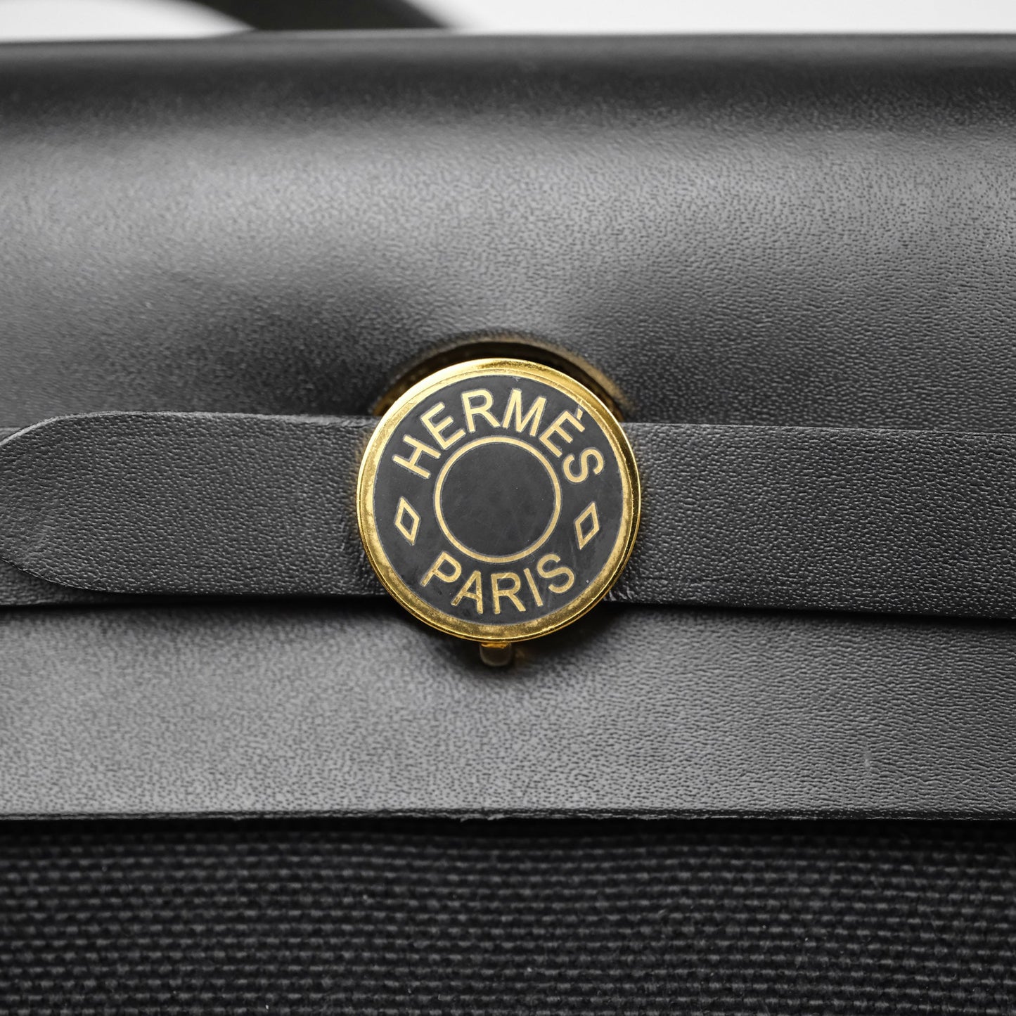 Hermès Herbag Zip 31 Noir 89 Canvas Gold Hardware