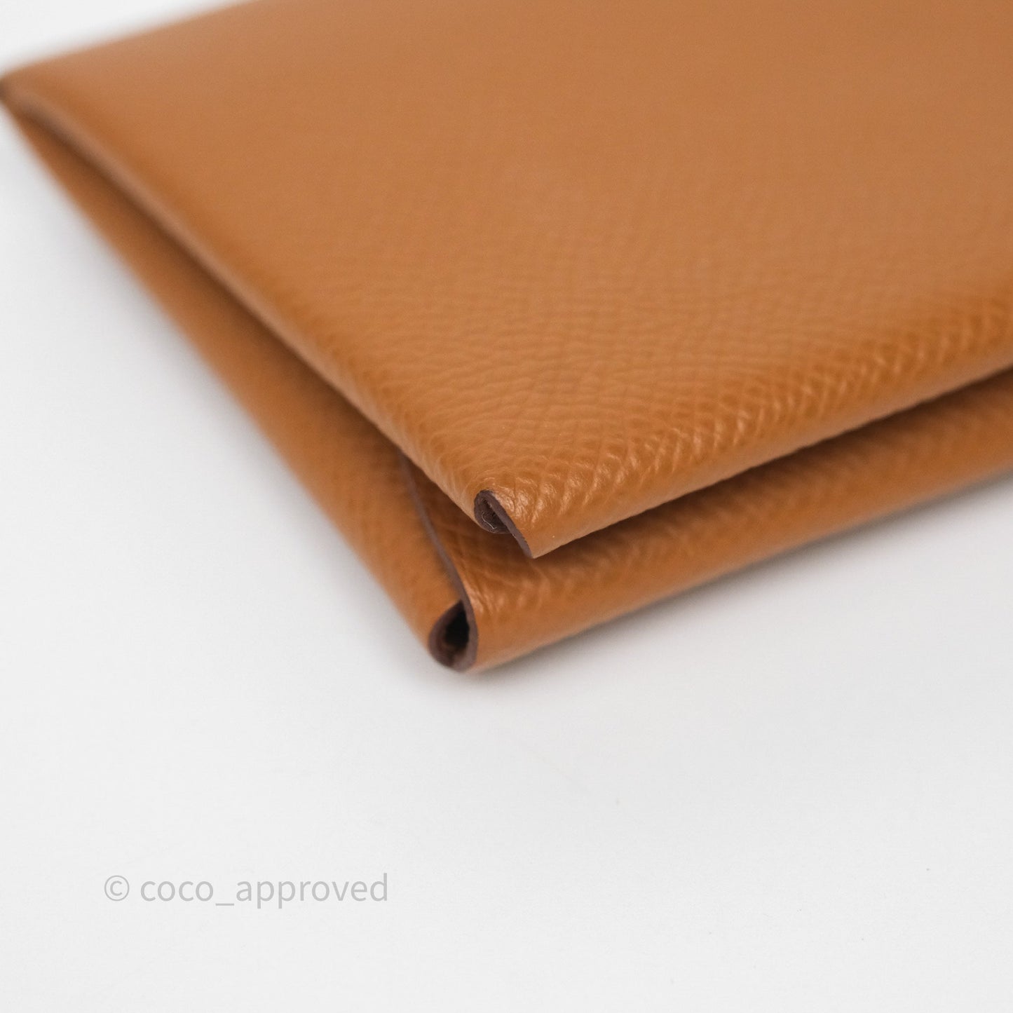 Hermès Calvi Duo Compact Card Holder Gold Epsom