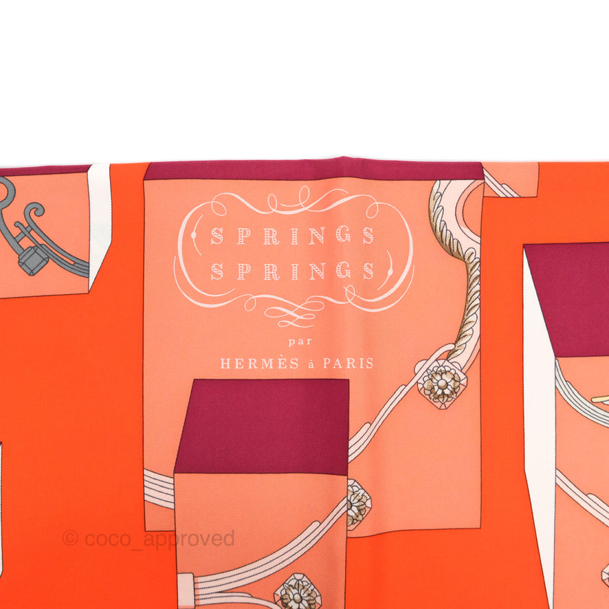 Hermès Springs Springs Silk Scarf 90