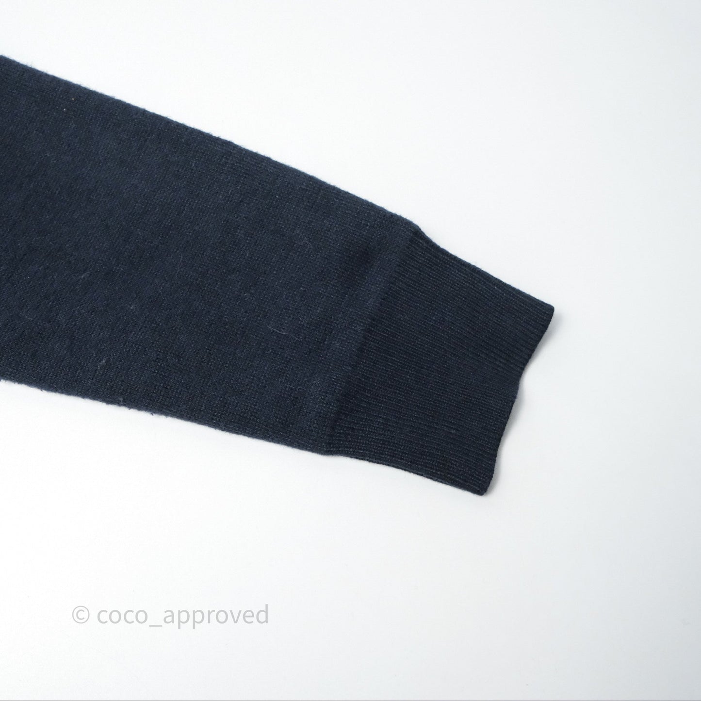 Christian Dior Reversible Zipped Cardigan with Hood Blue Cashmere-Blend Knit Size 38