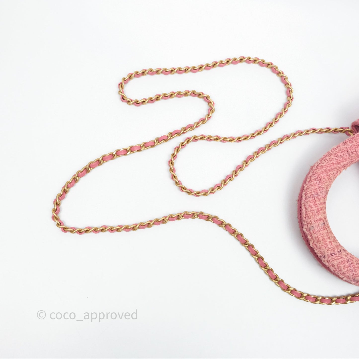 Chanel Kelly Bag Pink Tweed Aged Gold Hardware