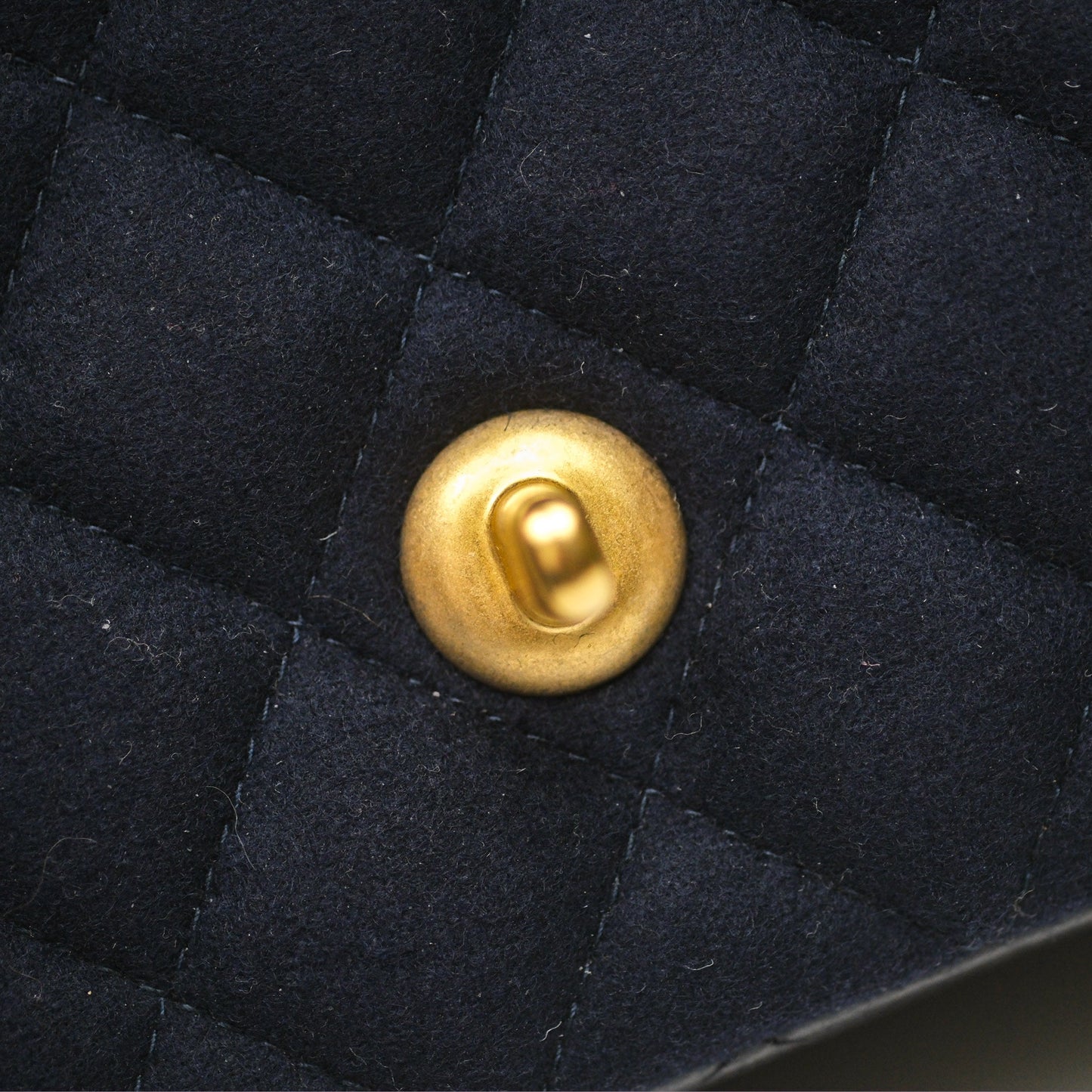 Chanel Paris-Hamburg Charms Mini Rectangular Flap Navy Wool 18C