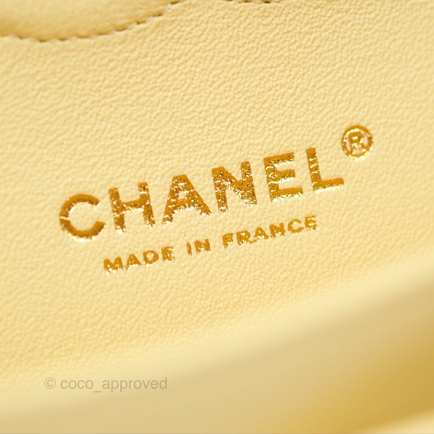 Chanel Classic M/L Medium Flap Quilted Yellow Lambskin Gold Hardware
