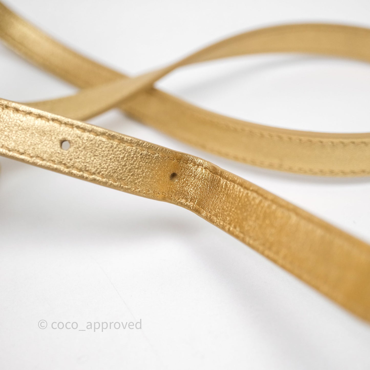 Chanel Calfskin Kiss Lock Frame Gold Bag