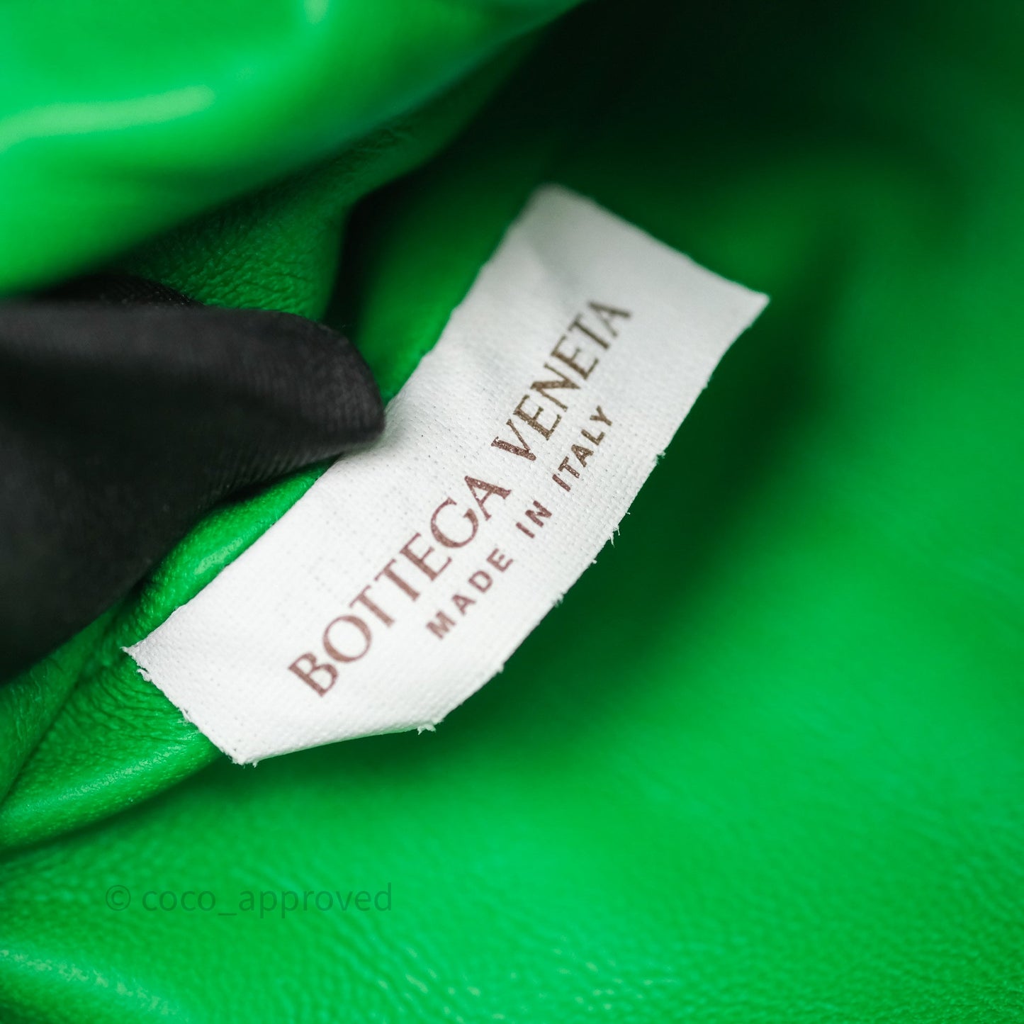 Bottega Veneta Mini Pouch Green Intrecciato Lambskin