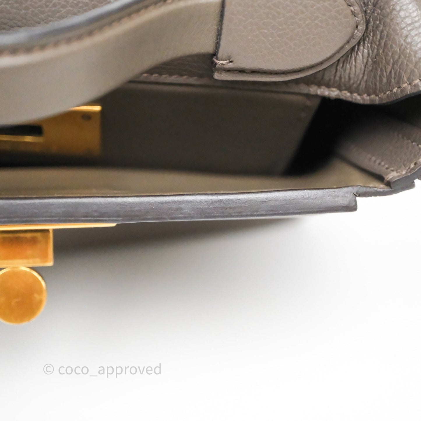 Hermès 24/24 21 Mini Gris Etain 8F Evercolor/ Swift Gold Hardware