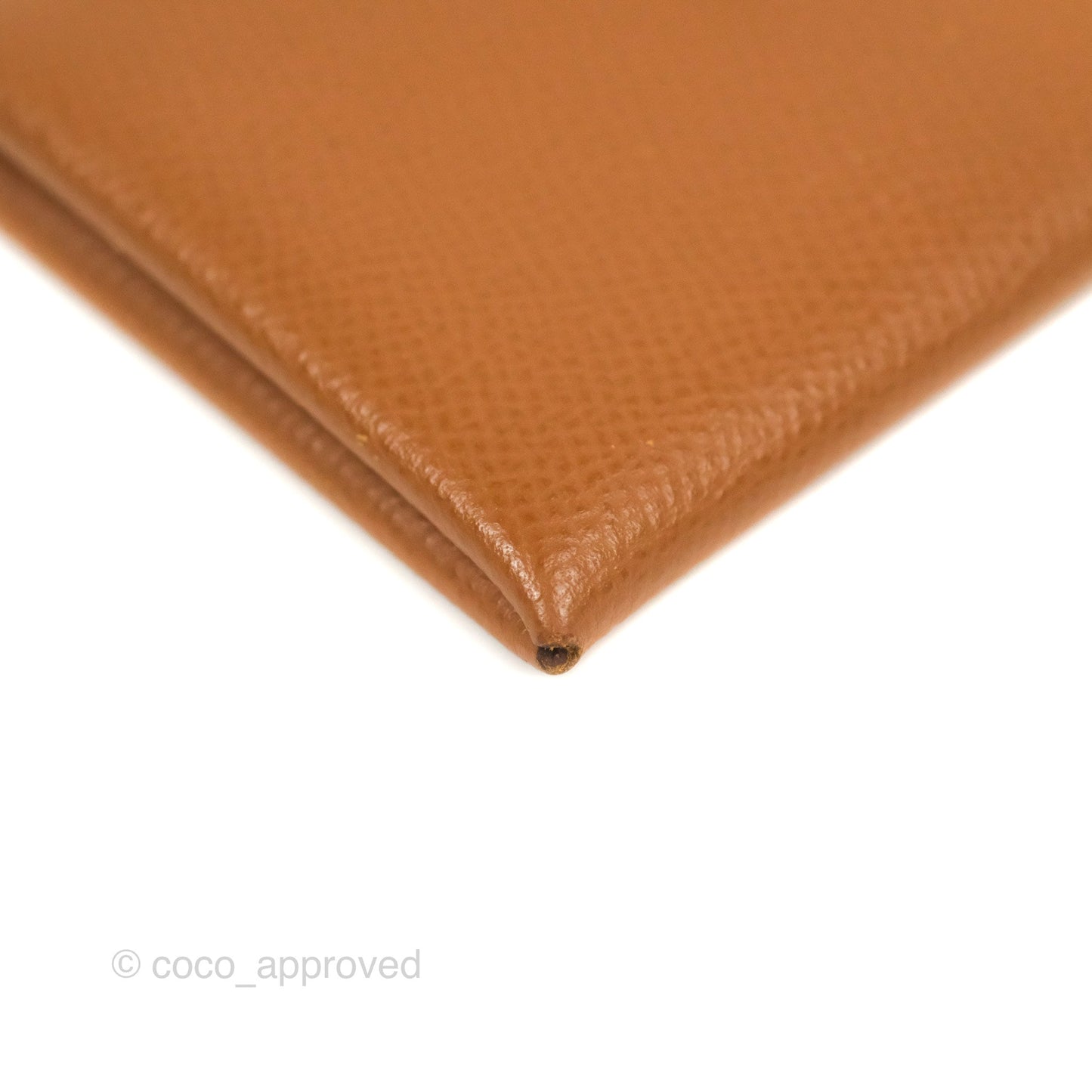 Hermès Calvi Card Holder Gold Epsom
