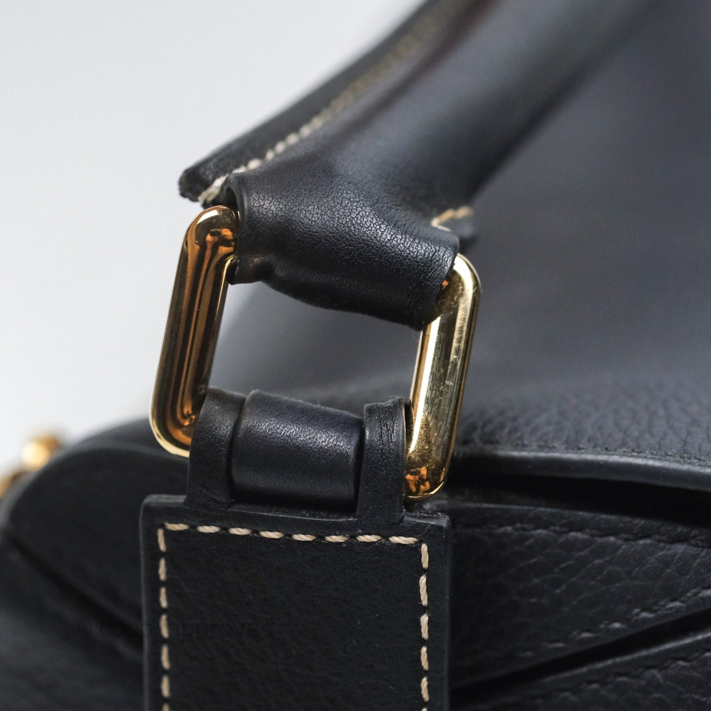 Loewe Medium Puzzle Bag Navy Calfskin Gold Hardware