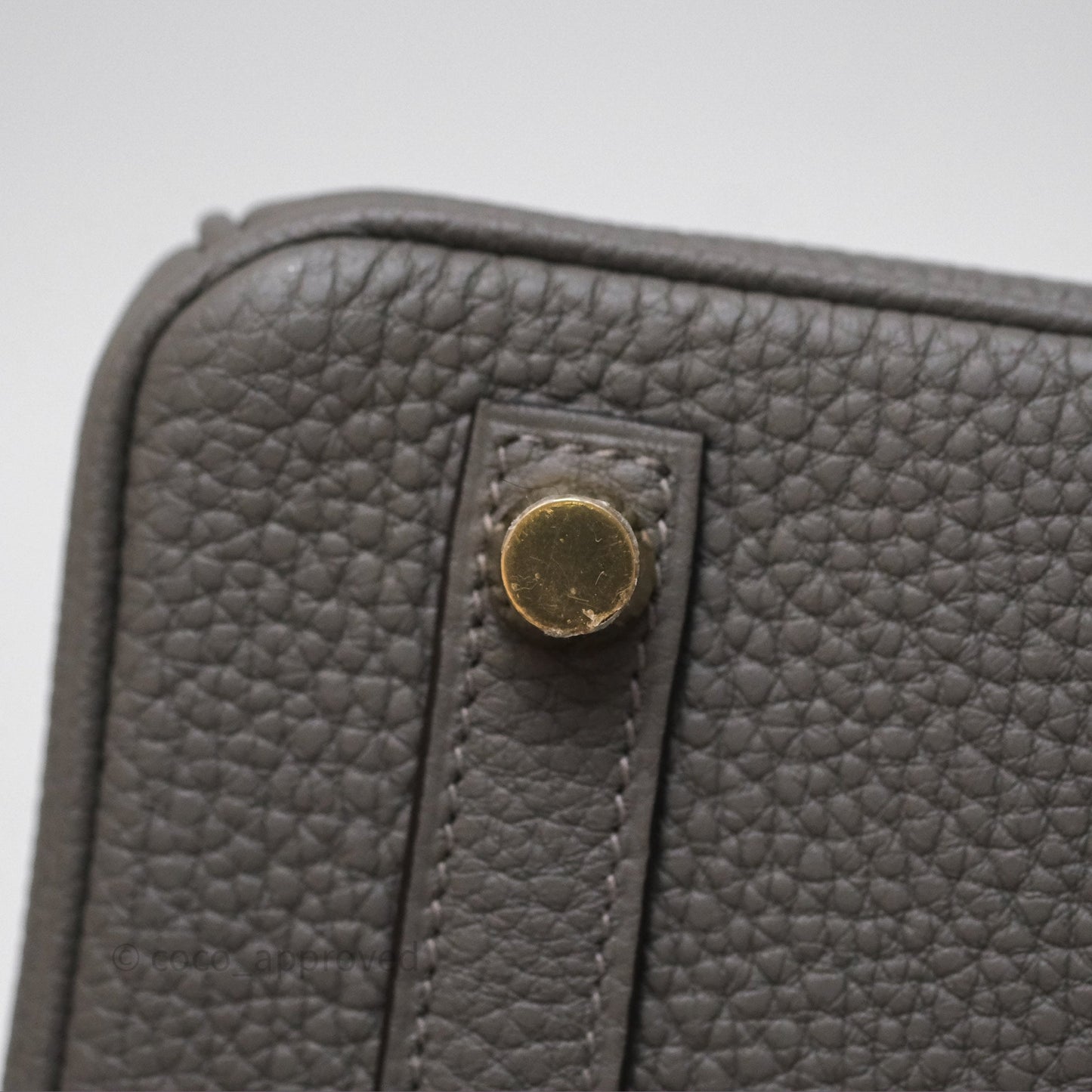 Hermès Birkin 25 Retourne Gris Meyer 0L Togo Gold Hardware
