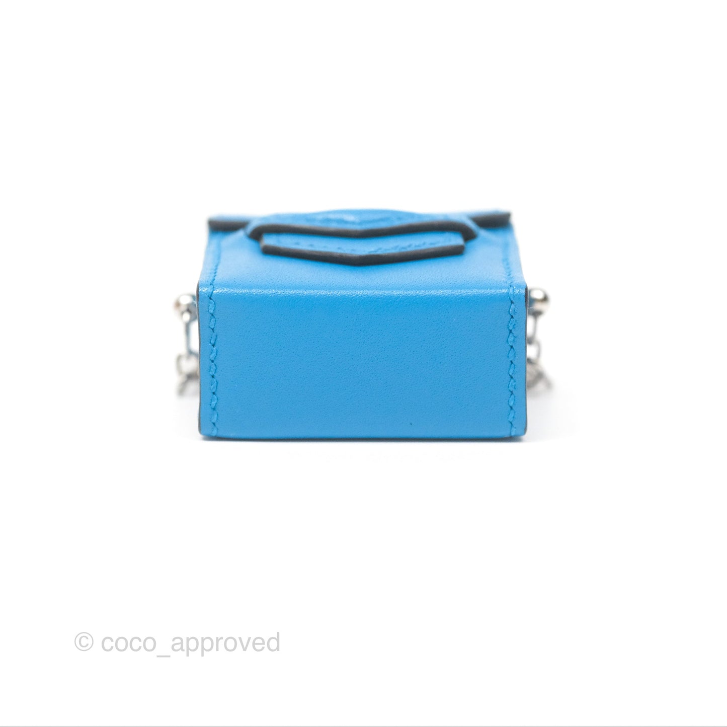 Hermes Micro Paperclip Chain Bag Blue