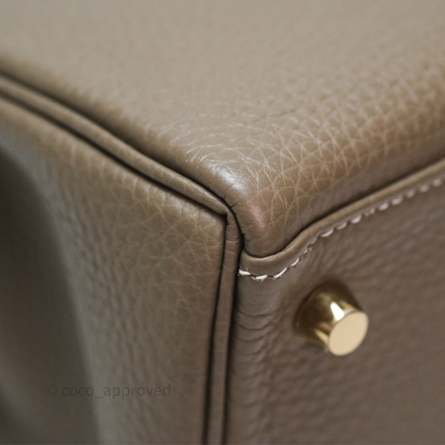 Hermès Kelly II 28 Retourne Etoupe 18 Clemence Gold Hardware