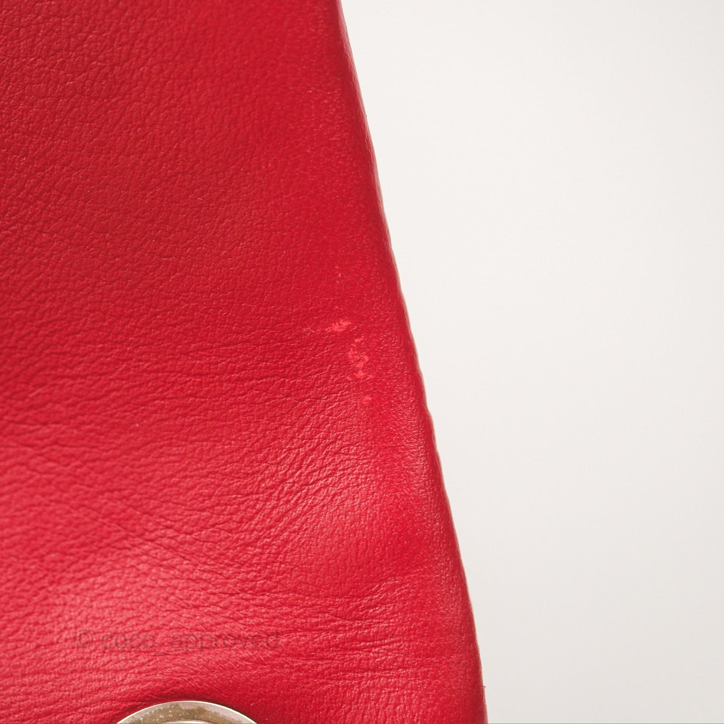 Chanel Quilted Mini Rectangular Flap Red Lambskin Silver Hardware