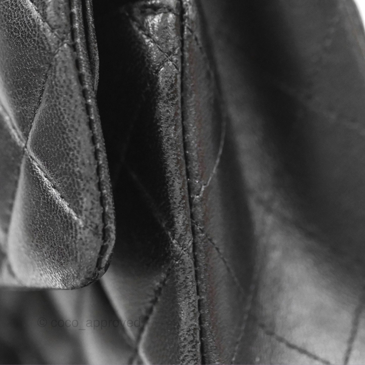 Chanel Classic M/L Medium Flap Quilted Black Lambskin Gold Hardware