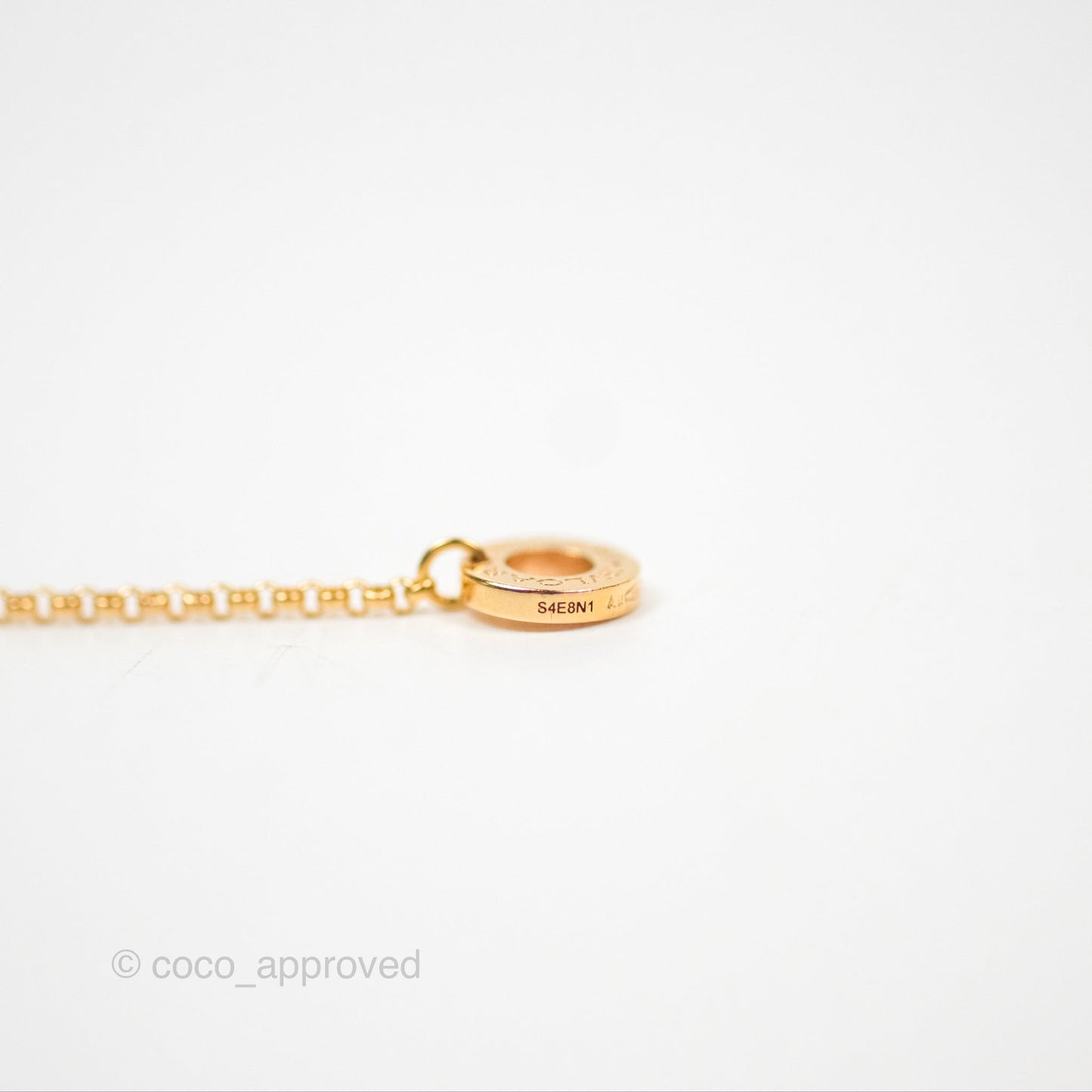 Bvlgari Zero1 Mini Necklace Black Ceramic 18K Pink Gold