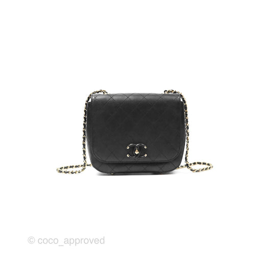 Chanel Calfskin Stitched Small Flap Bag Black
