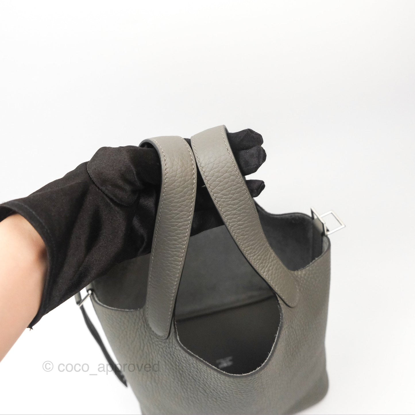 Hermès Picotin Lock 18 Gris Meyer 0L Clemence Palladium Hardware