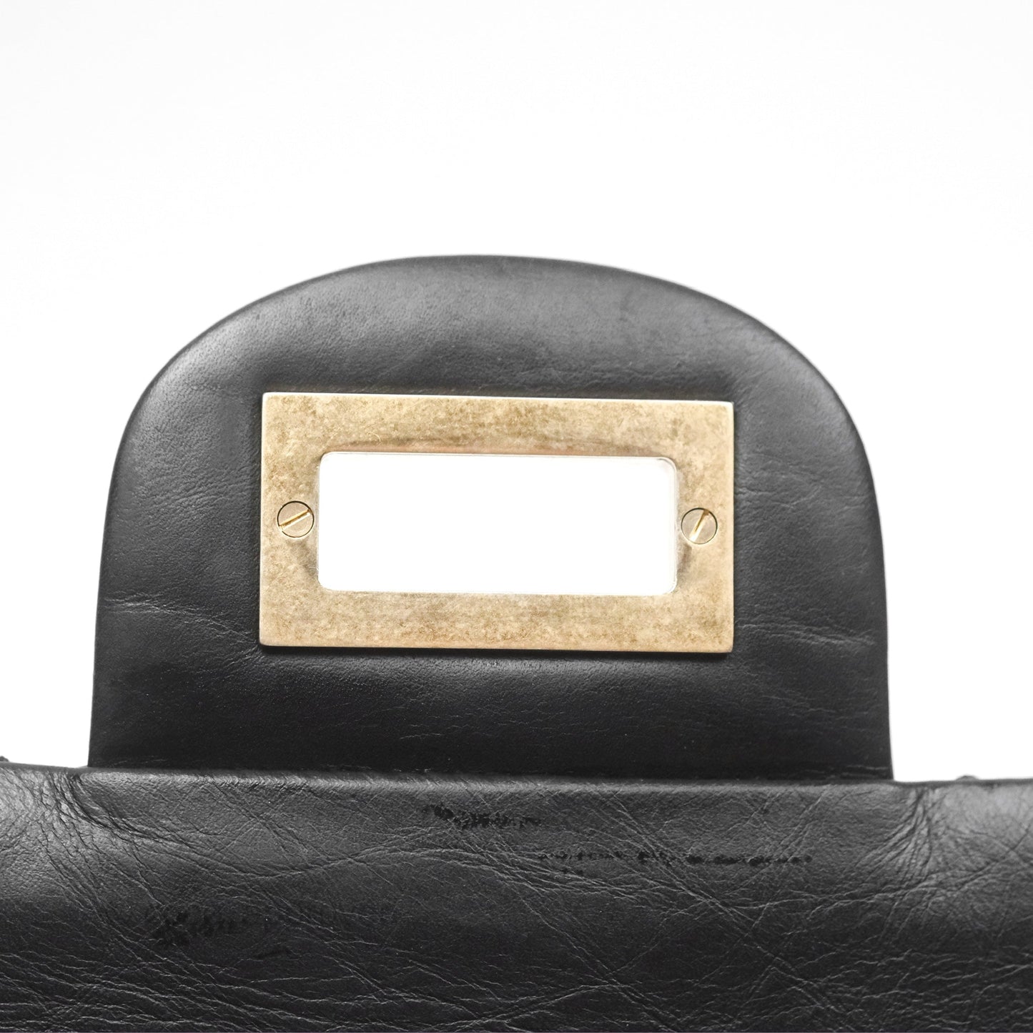 Chanel Reissue 227 Quilted Aged Calfskin Black Gold Hardware