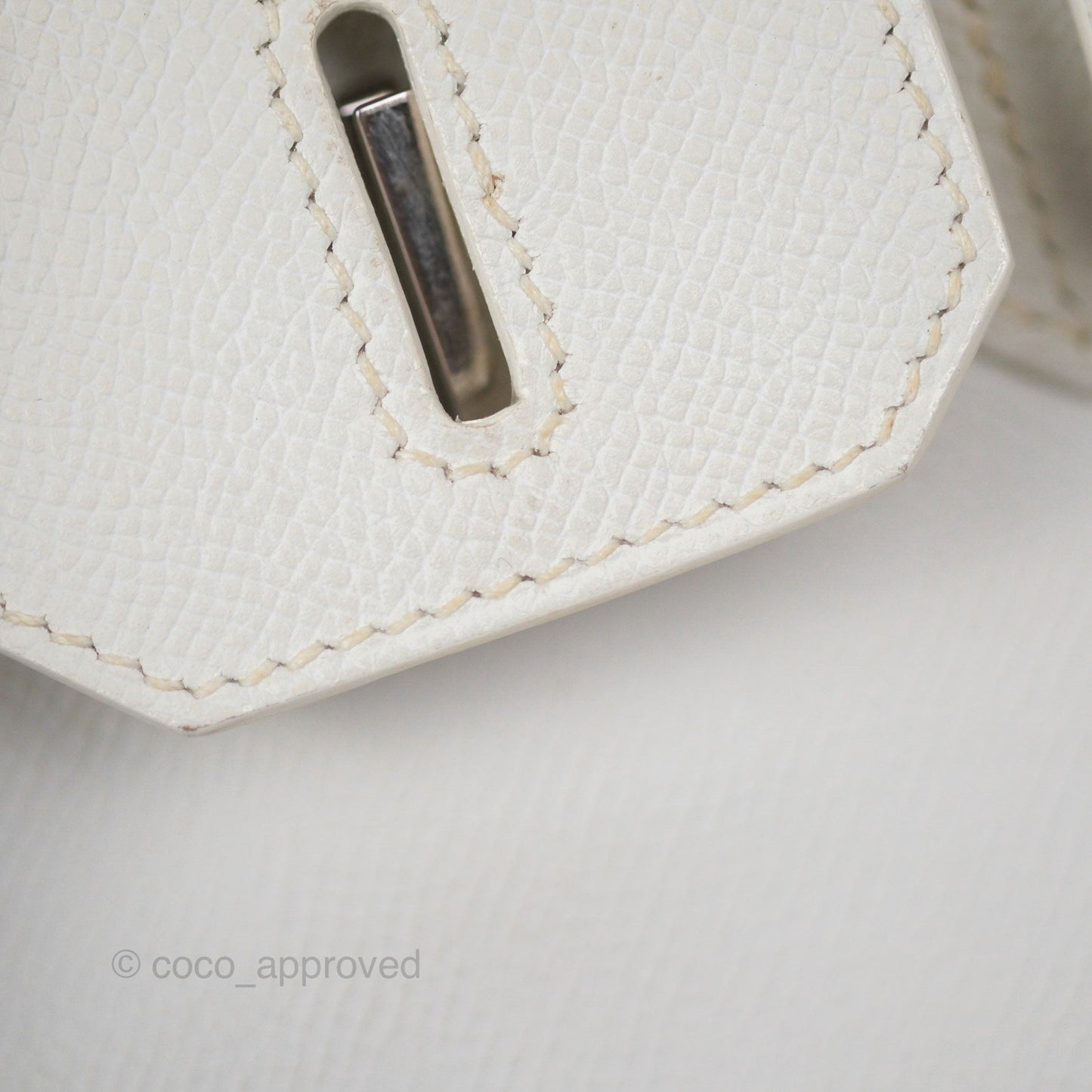 Hermès Birkin 30 Retourne White Epsom Palladium Hardware