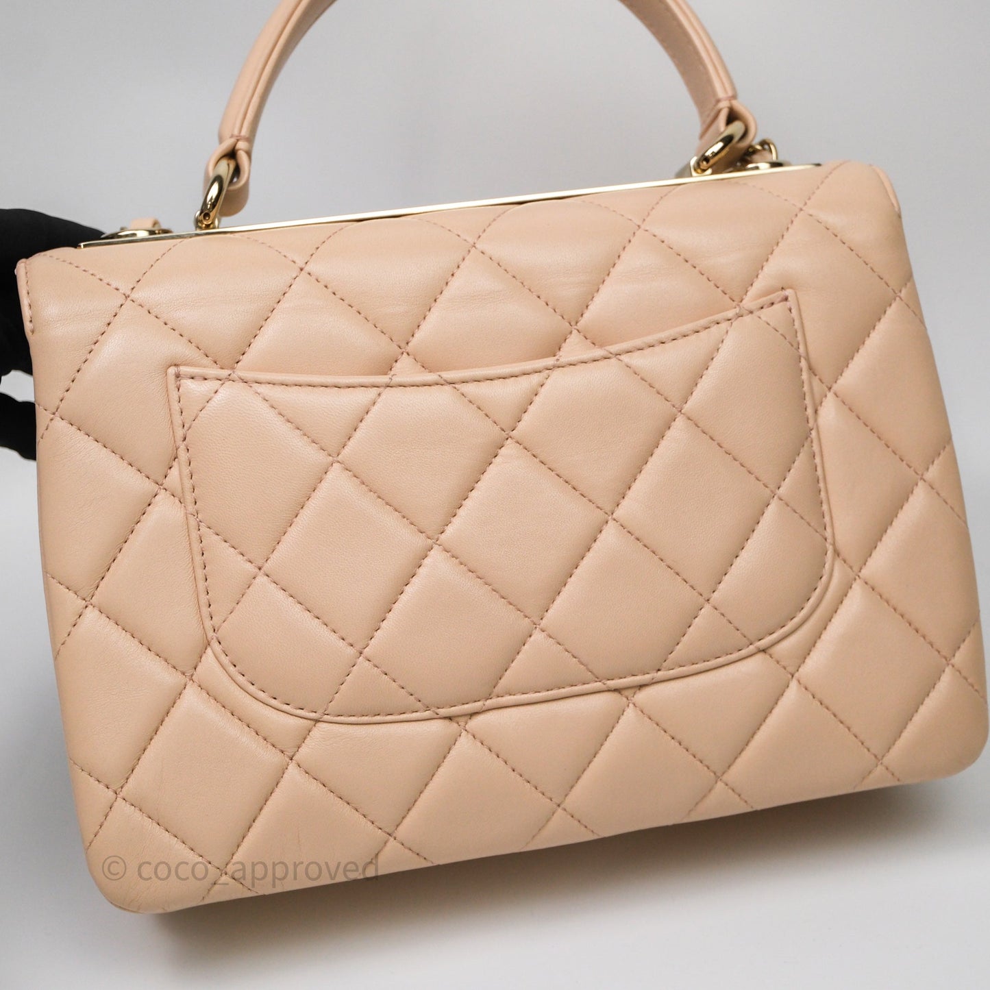 Chanel Small Trendy CC Beige Lambskin Gold Hardware