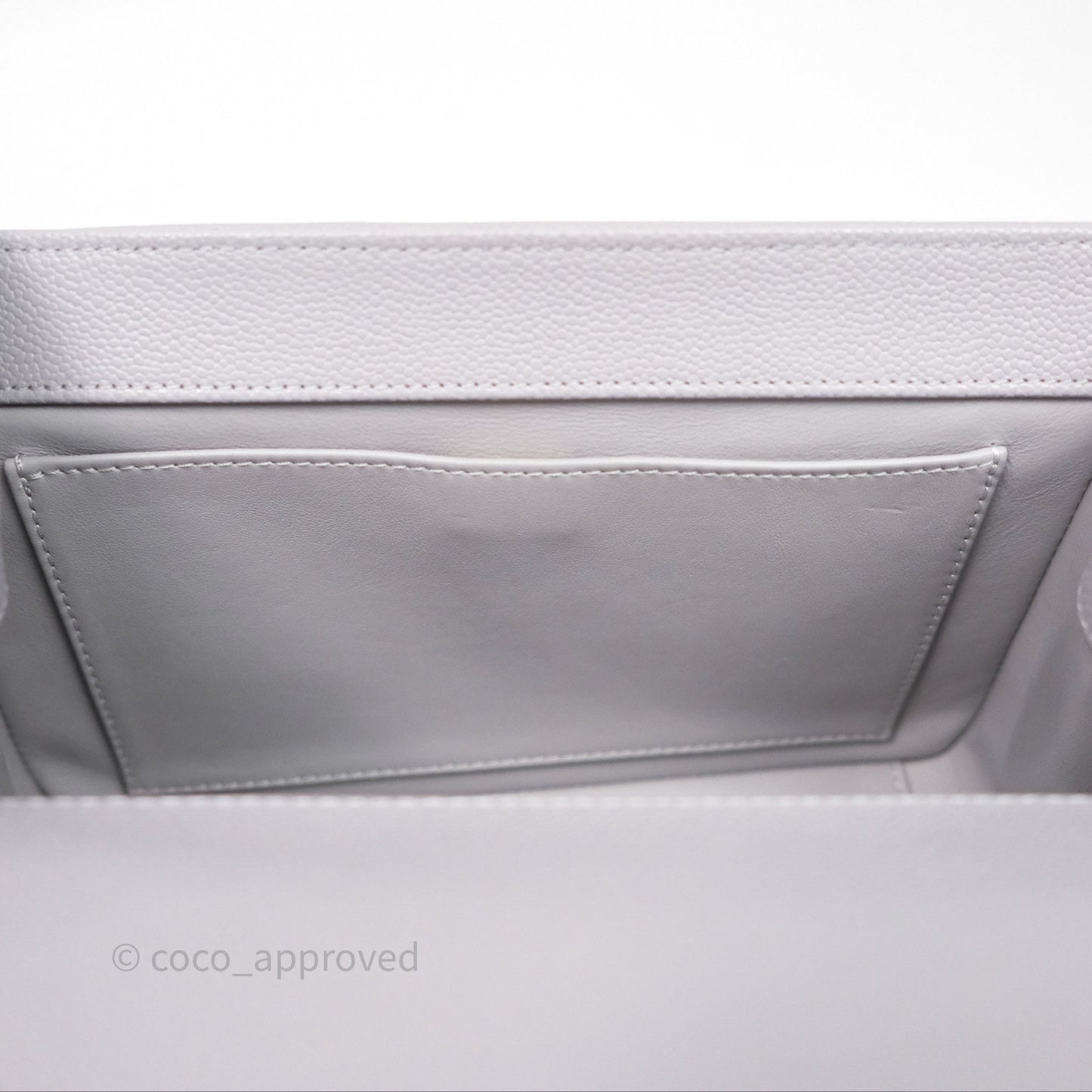 Chanel Quilted Medium Business Affinity Flap Light Grey Caviar Gold Hardware