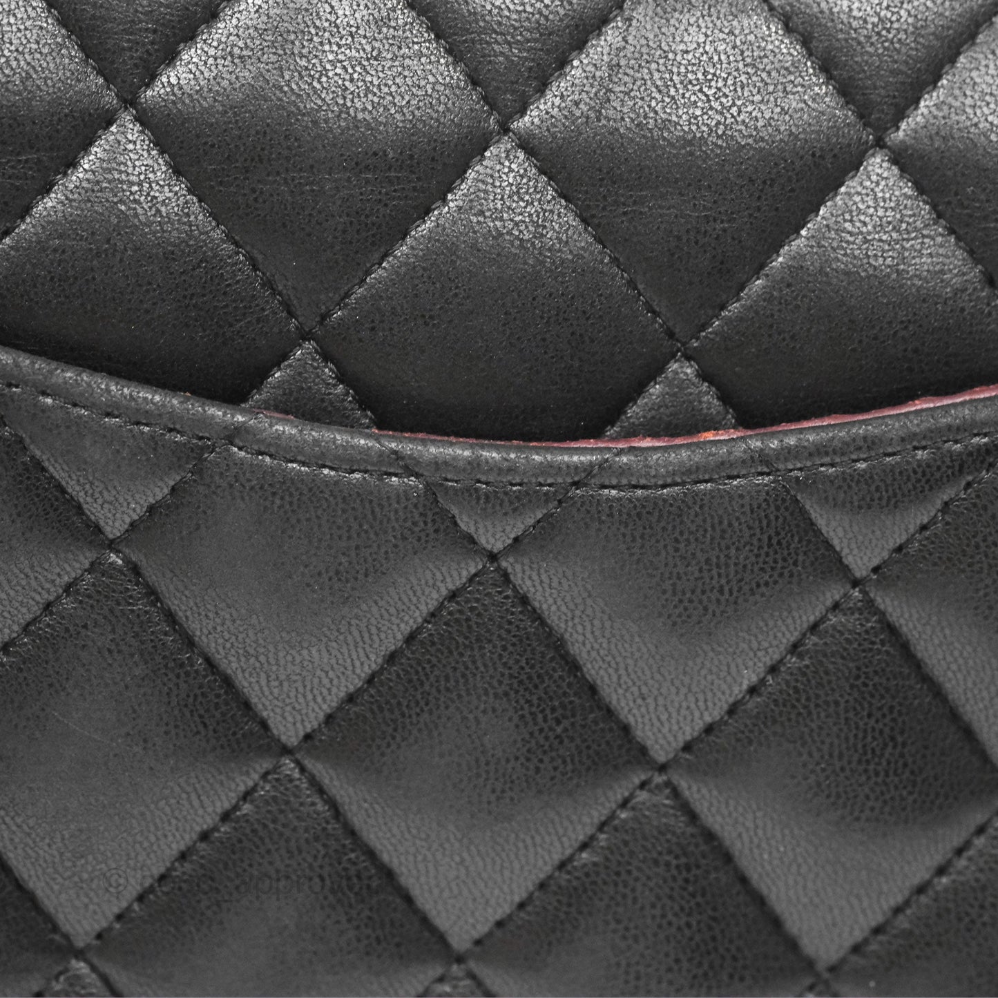 Chanel Classic M/L Medium Flap Quilted Black Lambskin Silver Hardware