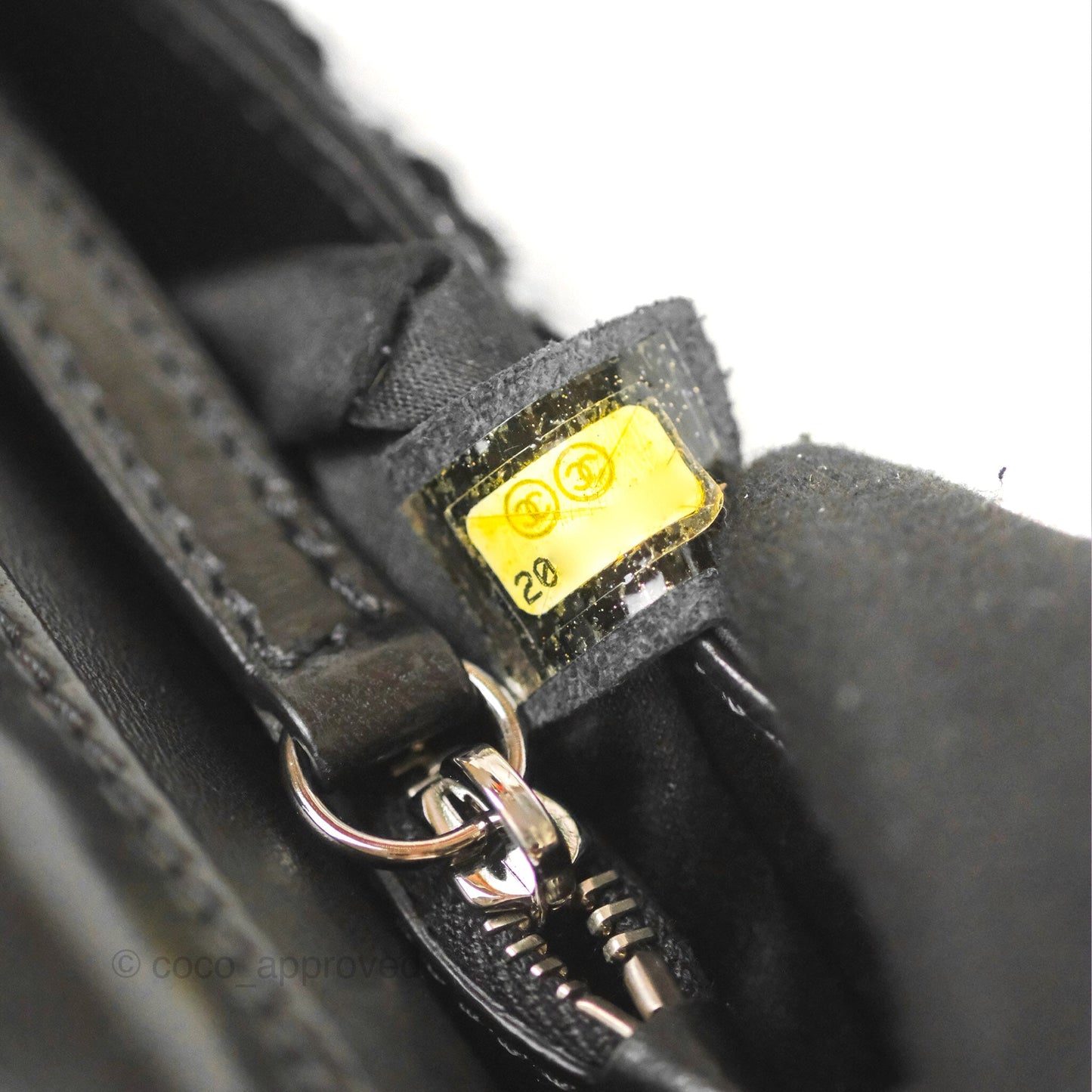 Chanel East West Flap Bag Black Sequin Dark Silver Hardware